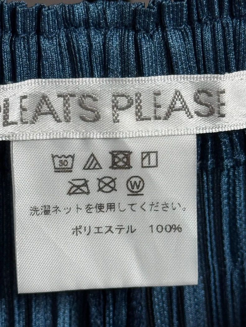 Issey Miyake Issey Miyake size:3 Blue pleated straight-leg pants Size 22" - 3 Thumbnail