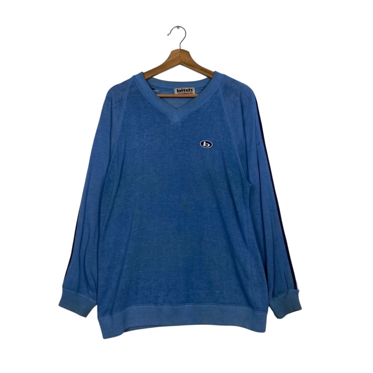 Vintage Vintage 80s Bitch skateboard vneck sweat Size US M / EU 48-50 / 2 - 1 Thumbnail