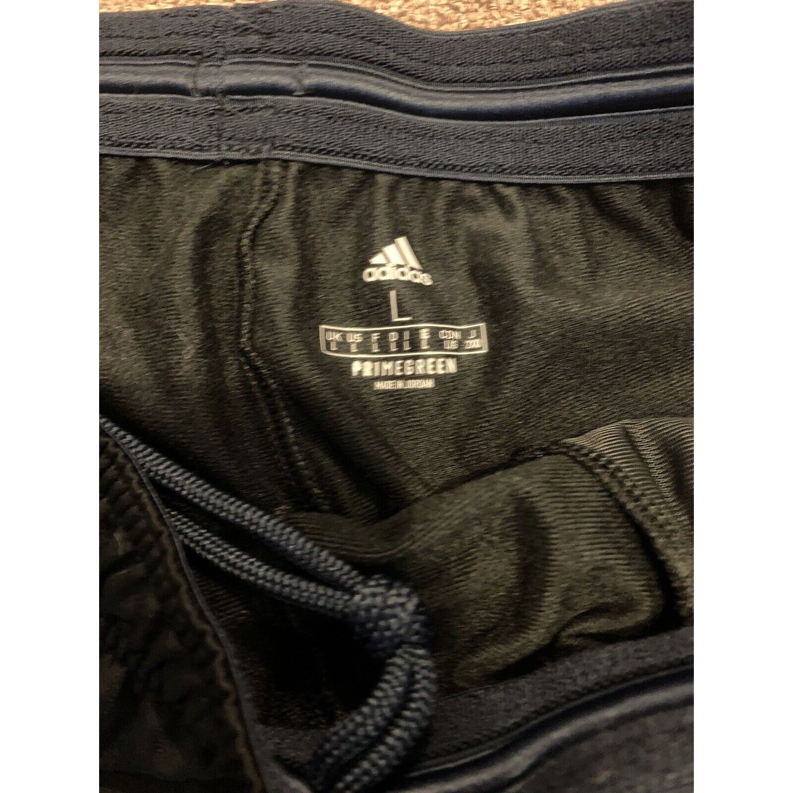 Adidas Adidas Track Pant Mens Size L Black 3-Stripe Regular Fit Size US 35 - 2 Thumbnail