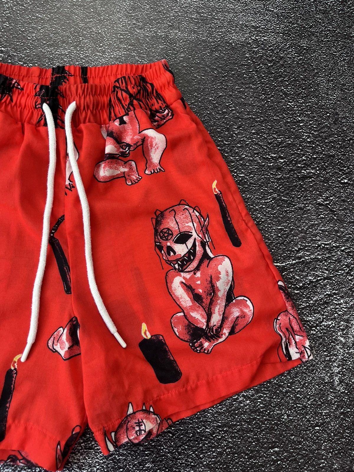 Drop Dead Clothing Rare Drop Dead Monster Devil Kids Swim Shorts Size S Size US 30 / EU 46 - 3 Thumbnail