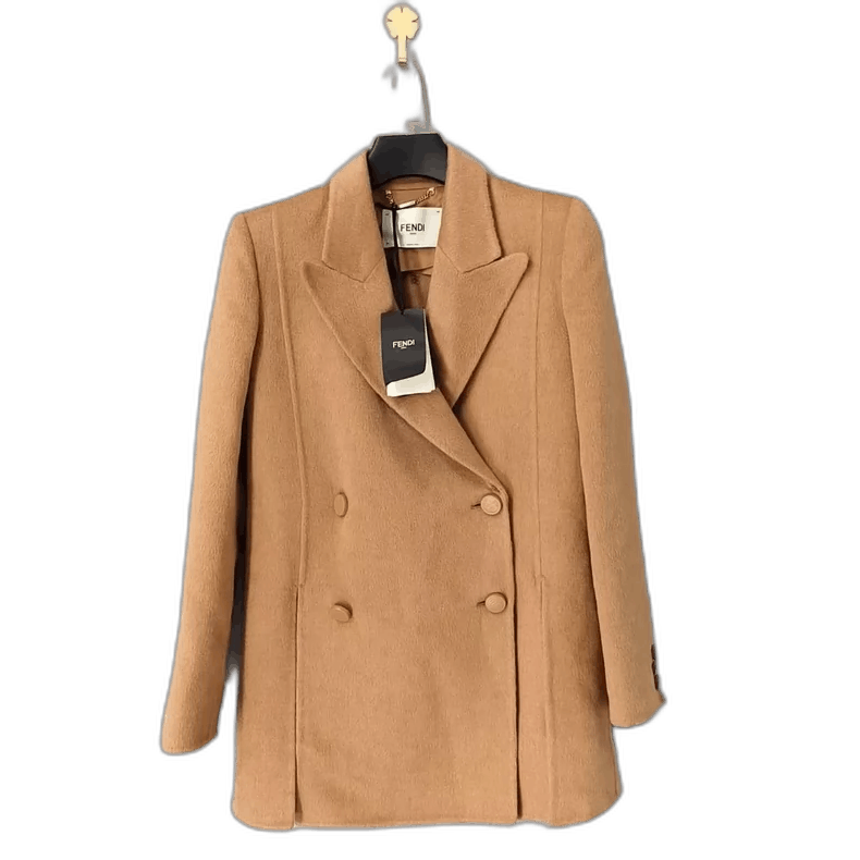 Fendi fendi camel double-breasted wool coat Size US M / EU 48-50 / 2 - 1 Thumbnail