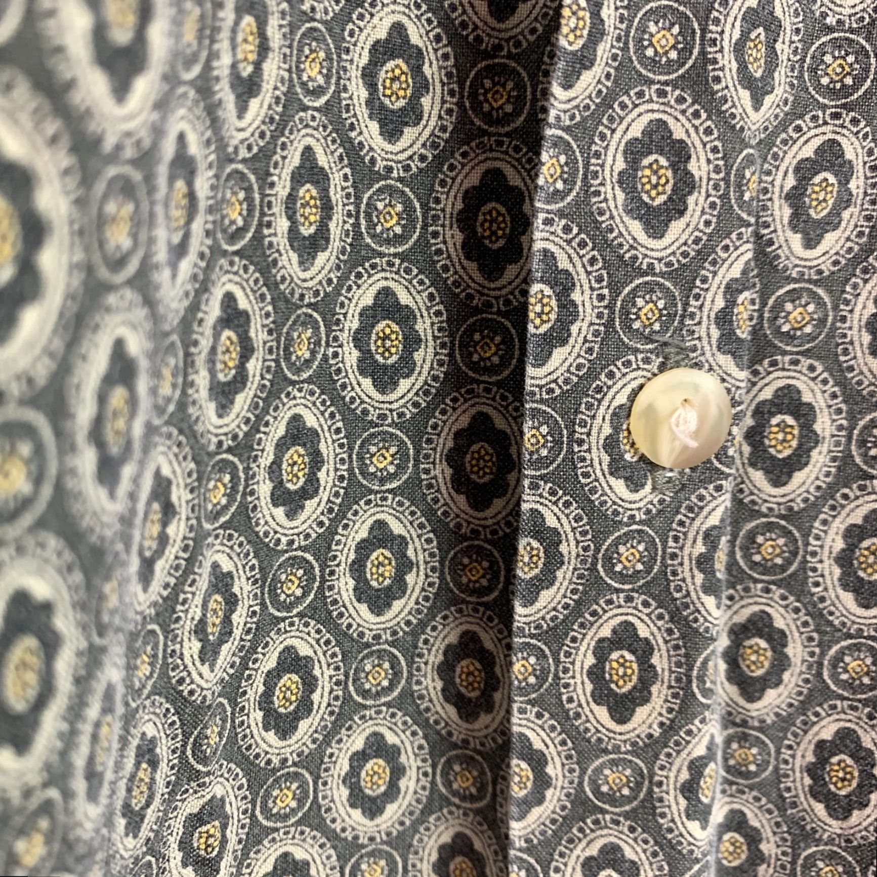 Vintage Vintage Cellini Collection Geometric Long Sleeve Button-Front Shirt Mens L Size US L / EU 52-54 / 3 - 3 Thumbnail