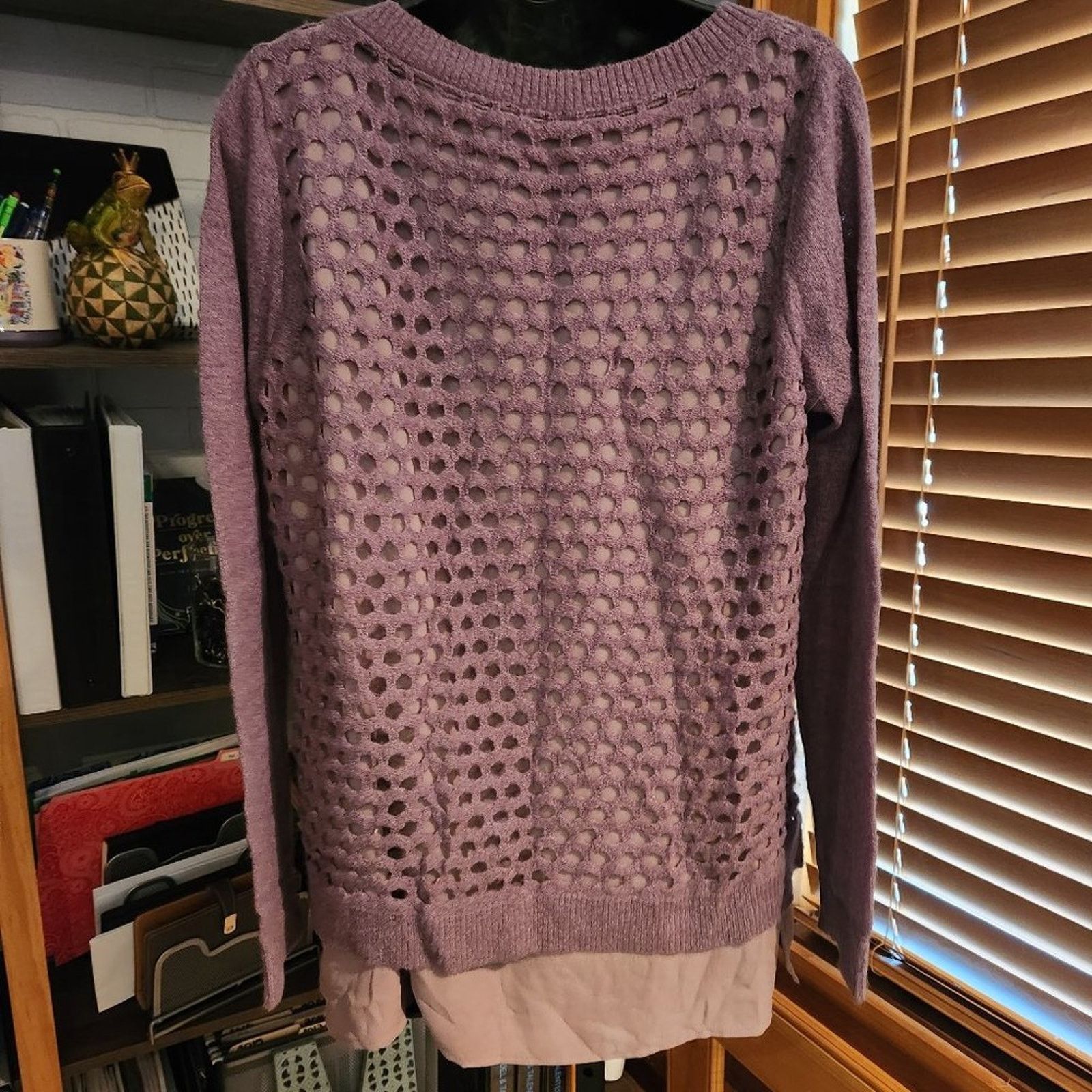 Other Dusty Purple Two-Layer Tunic Sweater From The Limited Size L / US 10 / IT 46 - 3 Thumbnail