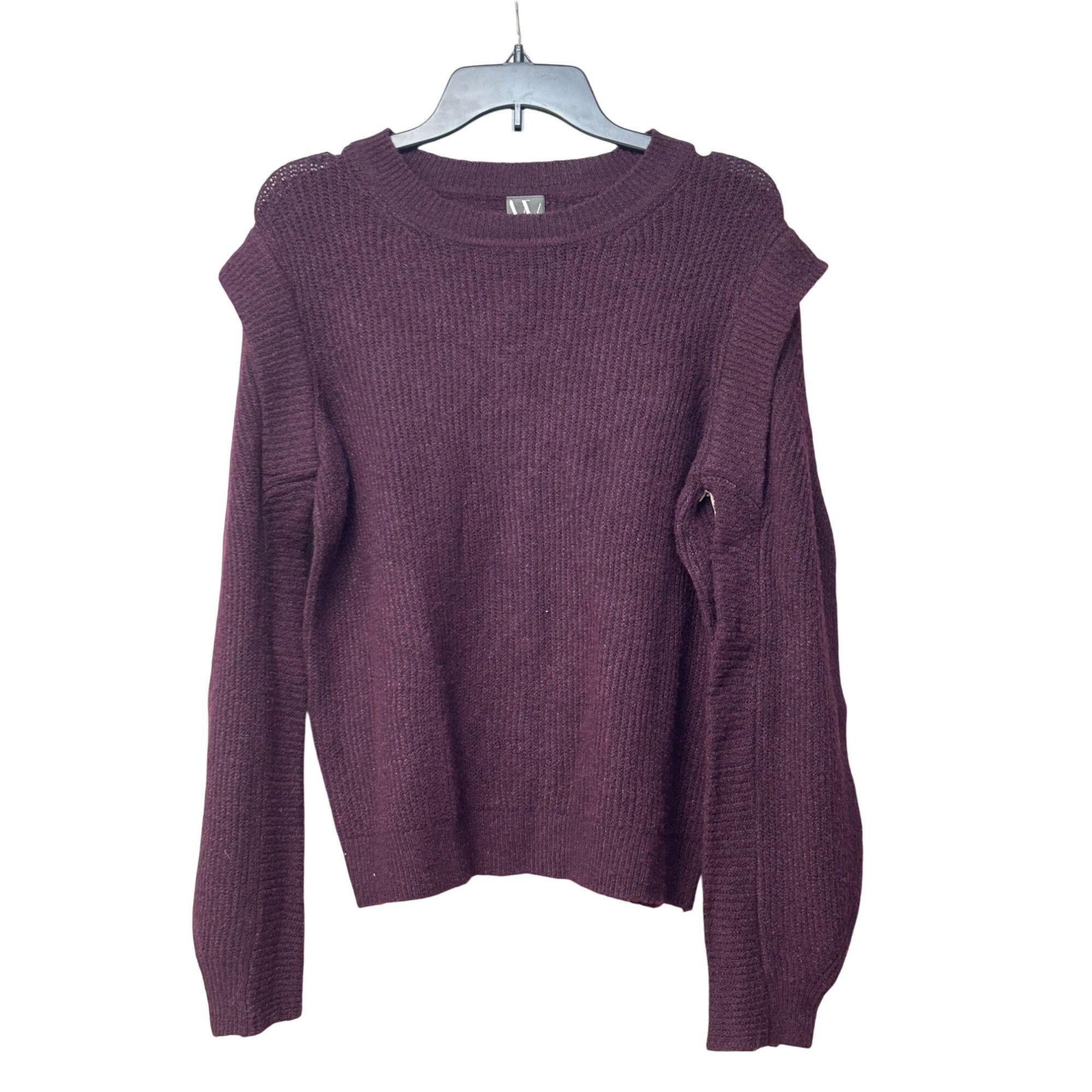 Worthington Worthington Women’s Crew Neck Flanged Sleeves Sweater, Burgu Size L / US 10 / IT 46 - 4 Thumbnail
