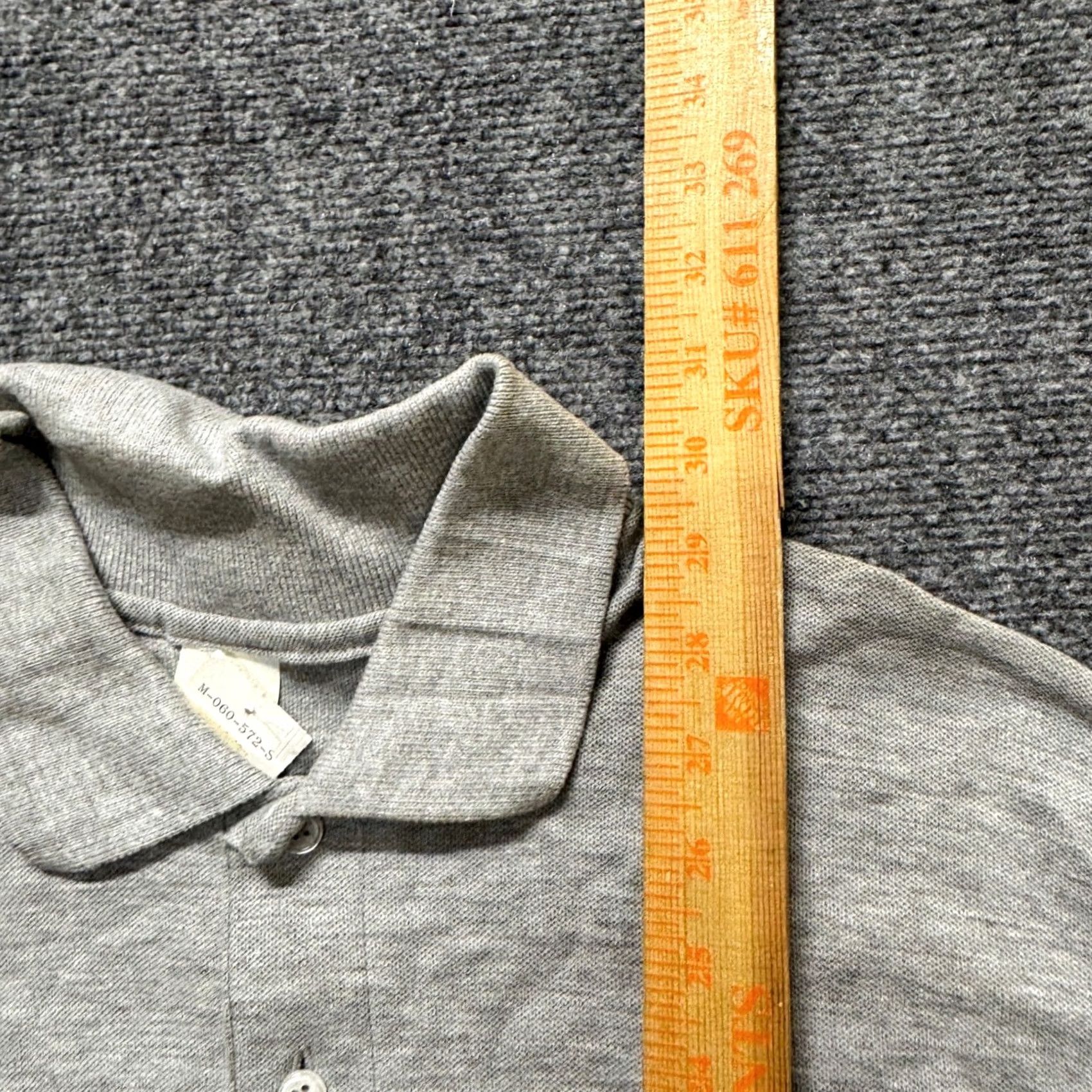 The Unbranded Brand VTG The Unbranded Brand Polo Shirt Men Medium Gray Cotton Blend 1/4 Button Up Single Stitch Shirt Masculine Mens Size US M / EU 48-50 / 2 - 4 Thumbnail