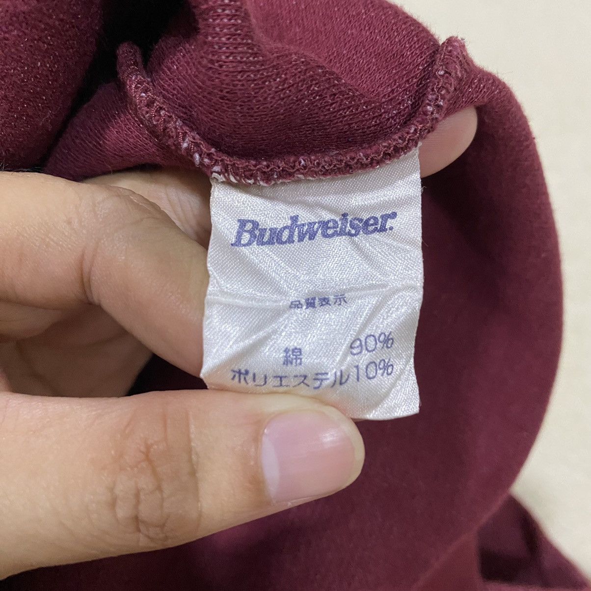 Budweiser × Vintage Vintage BUDWEISER Small Embroidered Logo Sweatshirt Size US XL / EU 56 / 4 - 11 Thumbnail