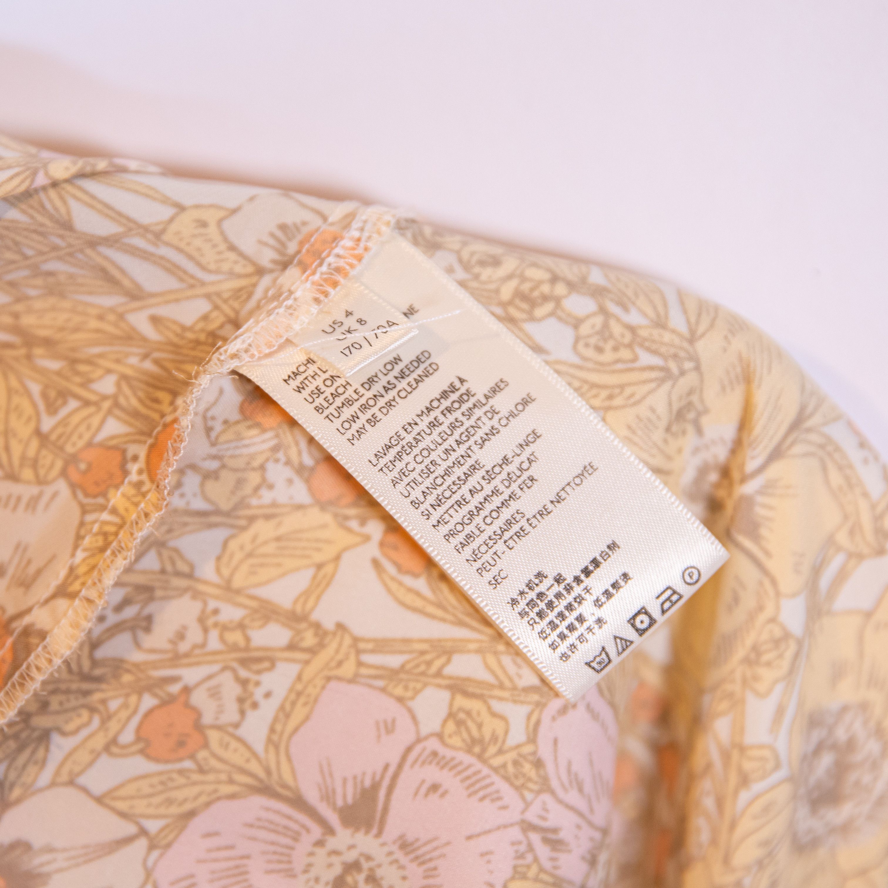 Free People Free People Phoebe Satin Bias Cut Daisy Floral Size 27" / US 4 / IT 40 - 3 Thumbnail
