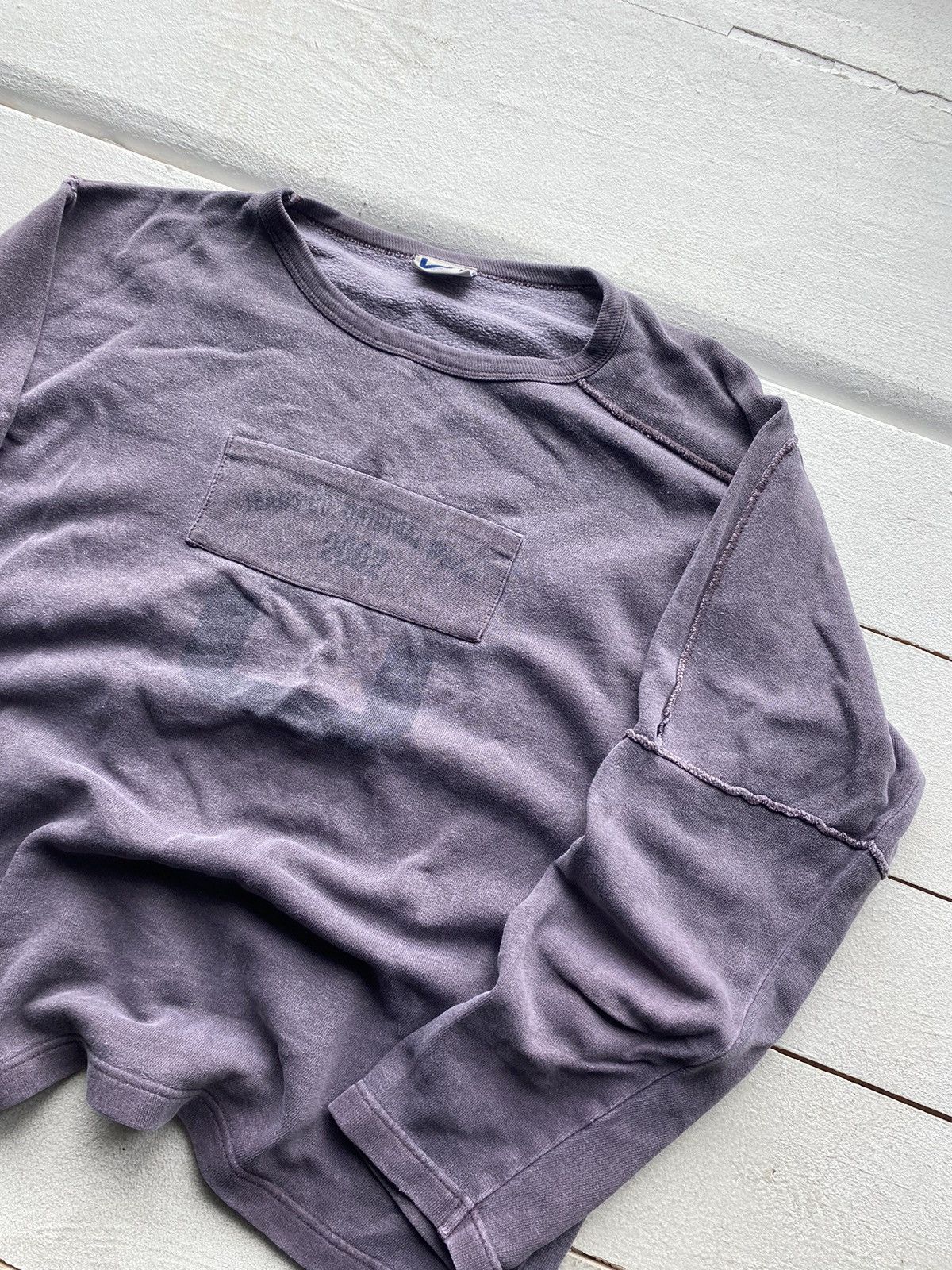 Adolfo Dominguez × Vintage 🔥Vntg Adolfo Dominguez Faded Washed Asymmetrical Sweatshirt Size M / US 6-8 / IT 42-44 - 3 Thumbnail