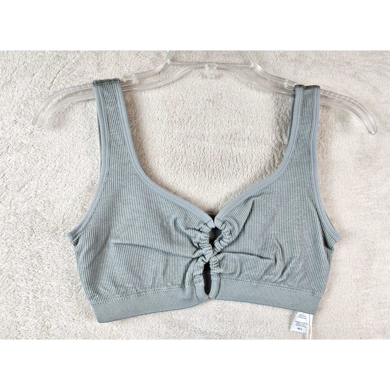 Simons Simmons Space Athletic Bra M/L Women Green Sports Bra Activewear Womens Size M/L Size ONE SIZE - 2 Thumbnail