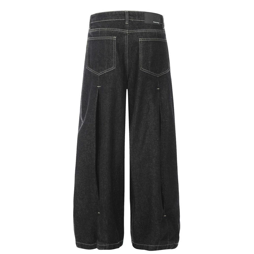 Vintage Men's street retro loose casual wide-leg scimitar jeans Size US 32 / EU 48 - 2 Thumbnail