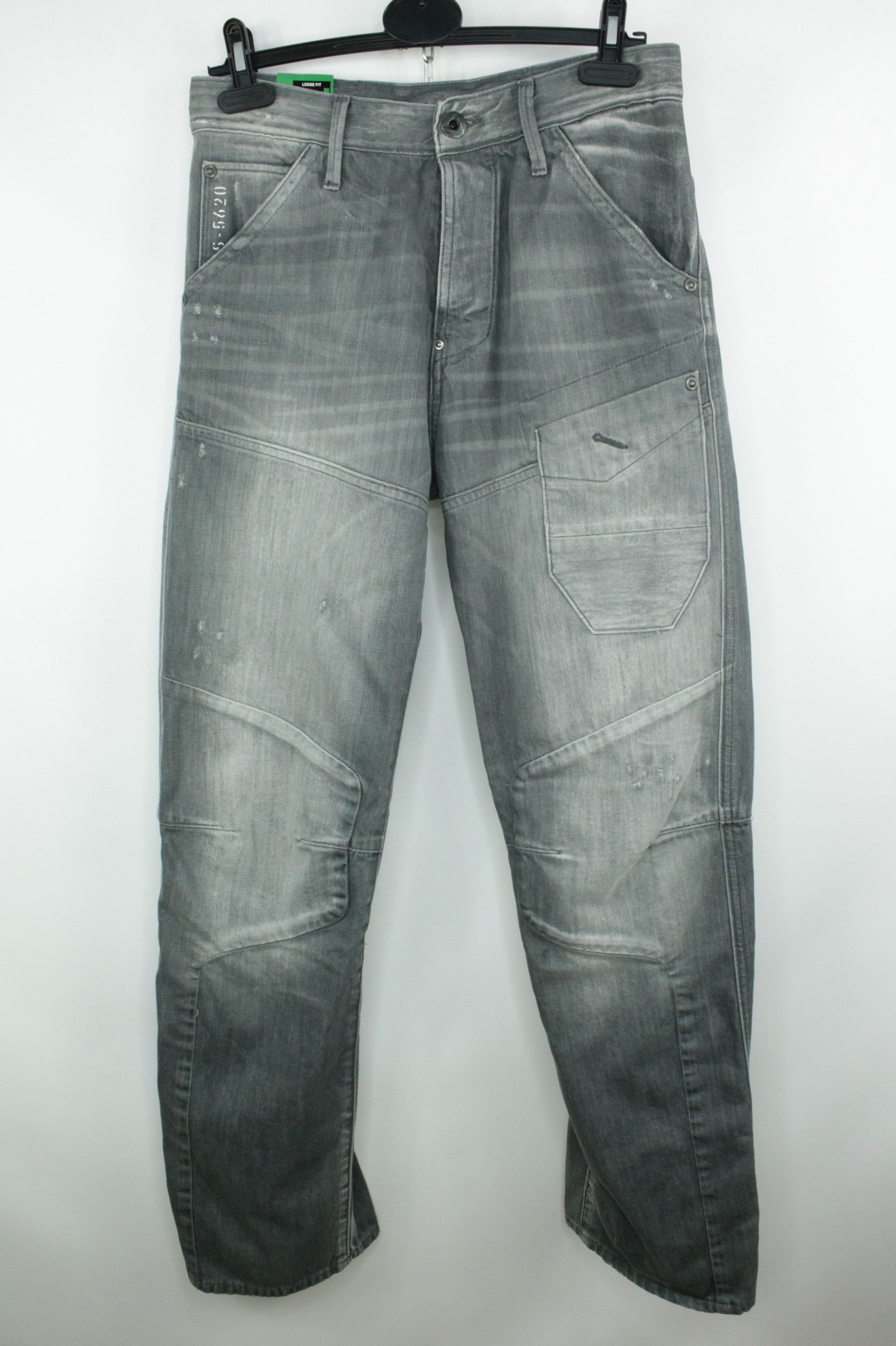 G-Star G-Star Raw Skiff 5620 3D Loose Gray Denim Baggy Jeans Size US 29 - 1 Thumbnail