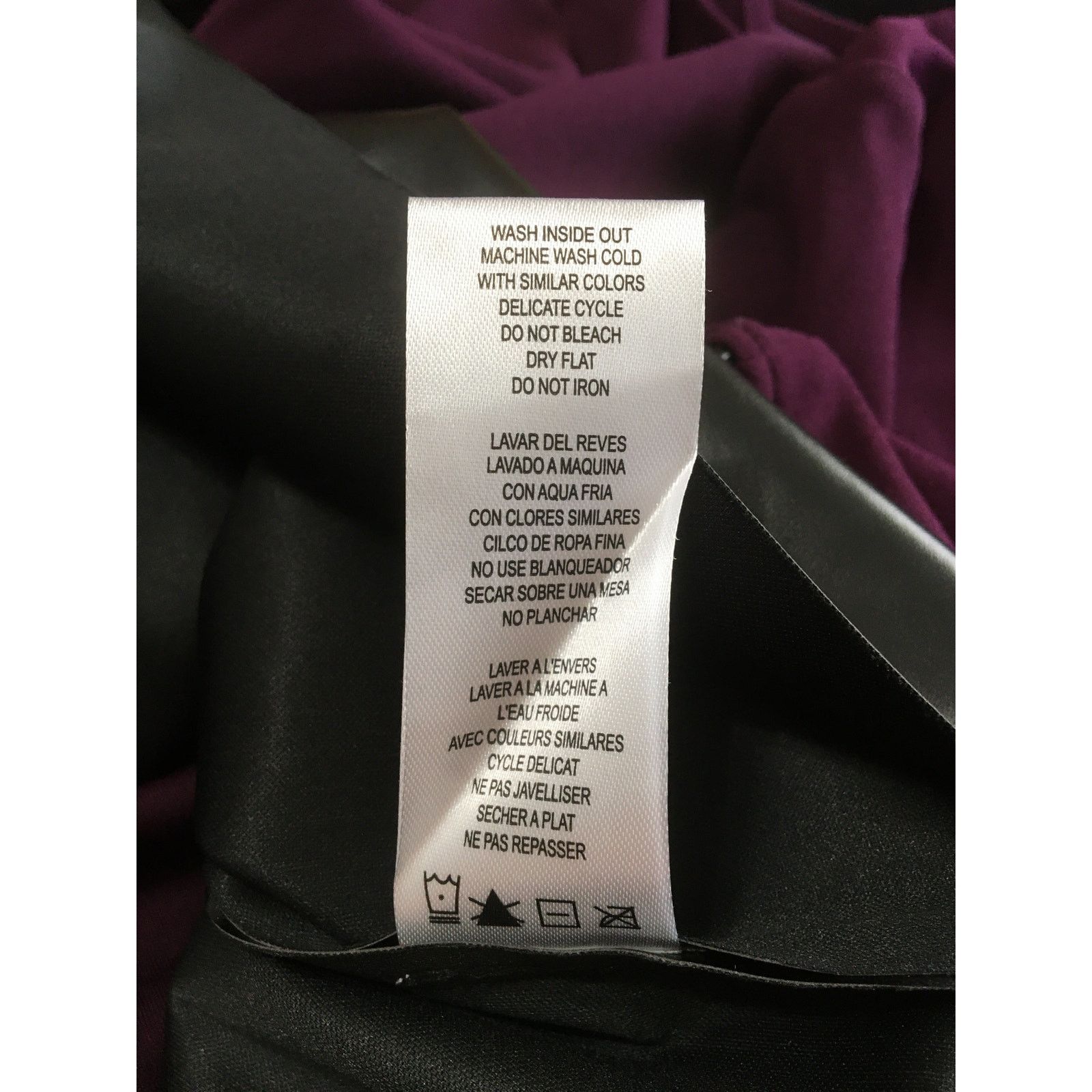 Other NWT Nina Leonard XL Burgundy and Black Pleather LS Dress Size XL / US 12-14 / IT 48-50 - 6 Thumbnail