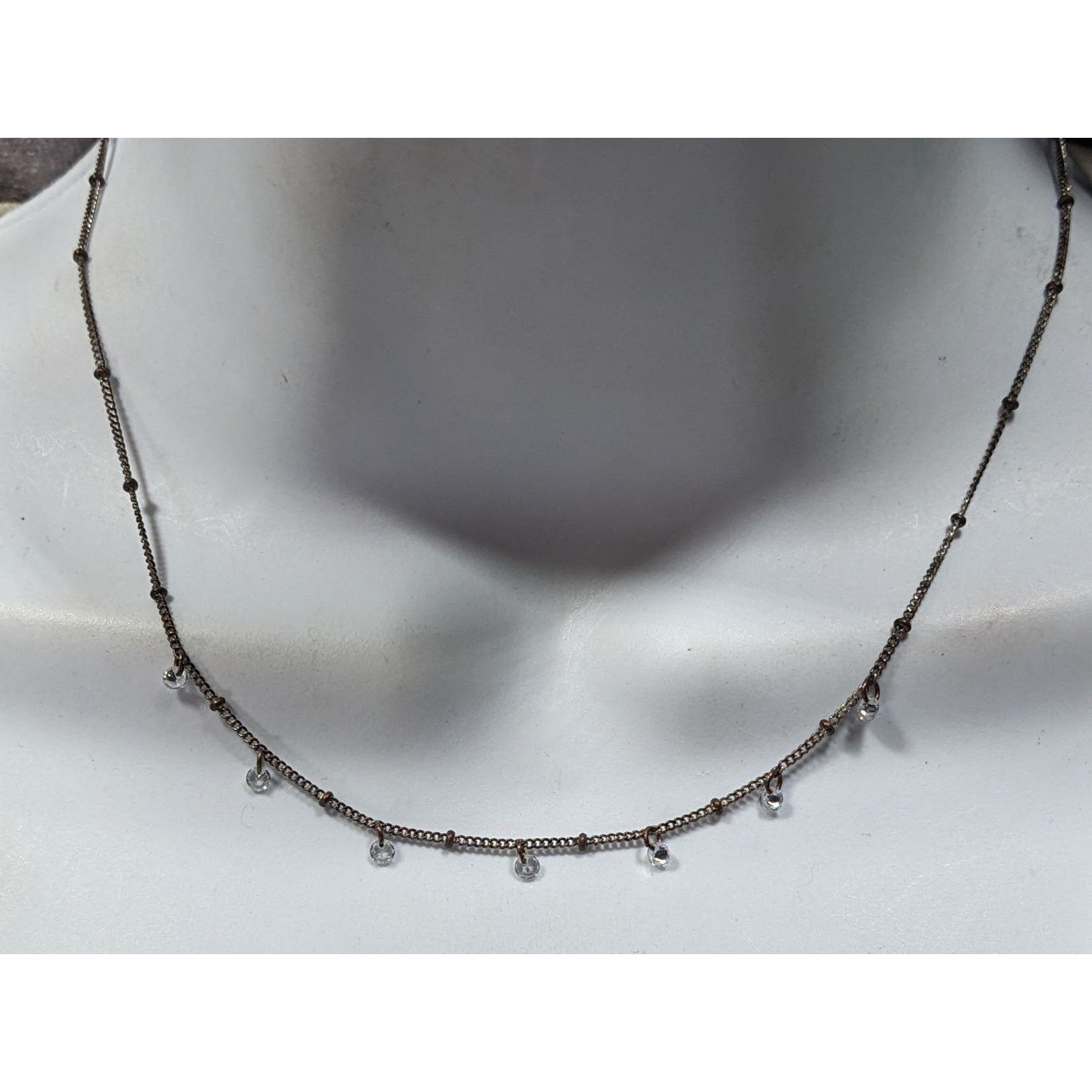 Other Icing Minimalist Sparkly Gemmed Silver Tone Necklace Size ONE SIZE - 5 Thumbnail