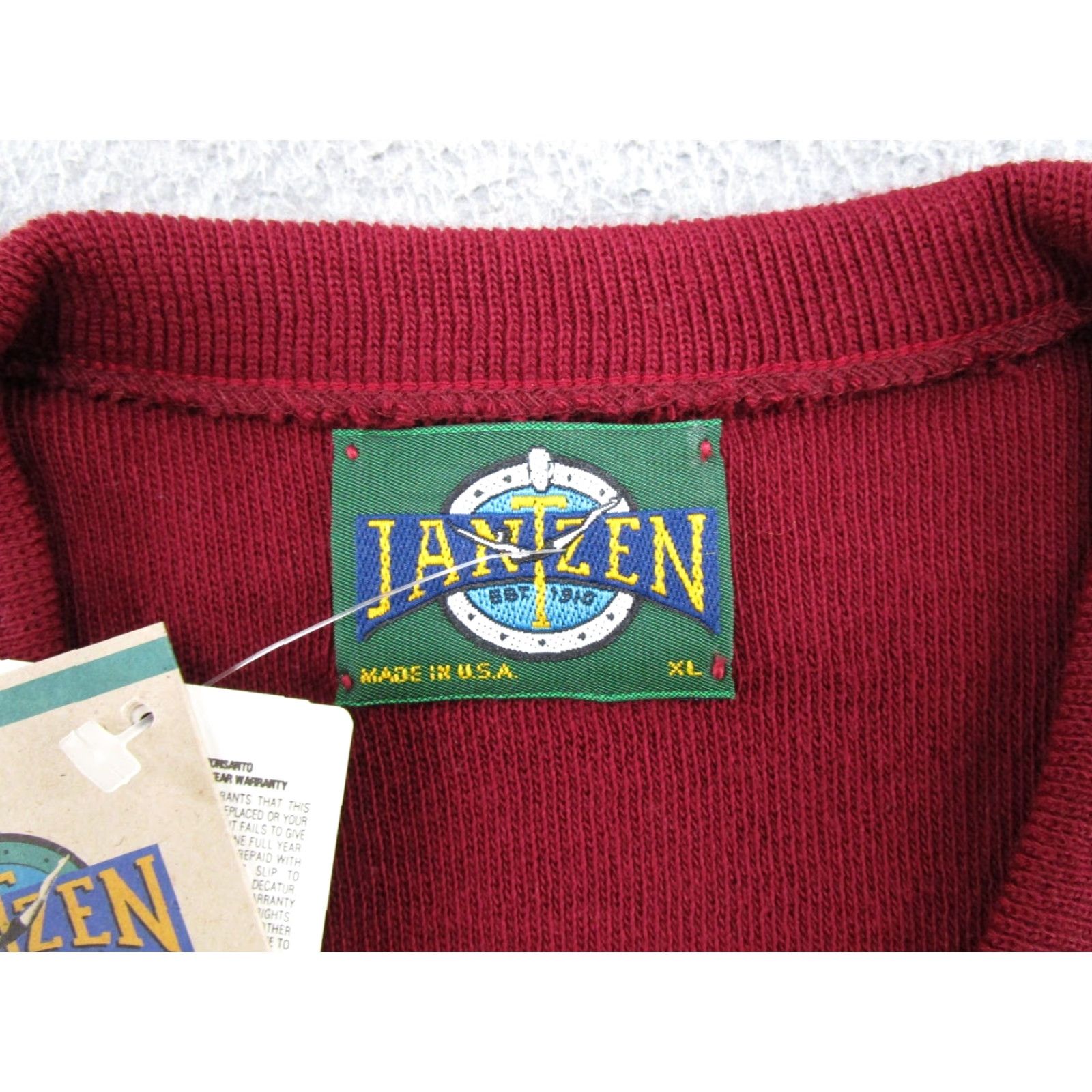 Jantzen VINTAGE Jantzen Red V-Neck Sweater XL Mens Knit Pullover 90s Classic USA Made Red 90s Boys Girls Size US XL / EU 56 / 4 - 3 Thumbnail