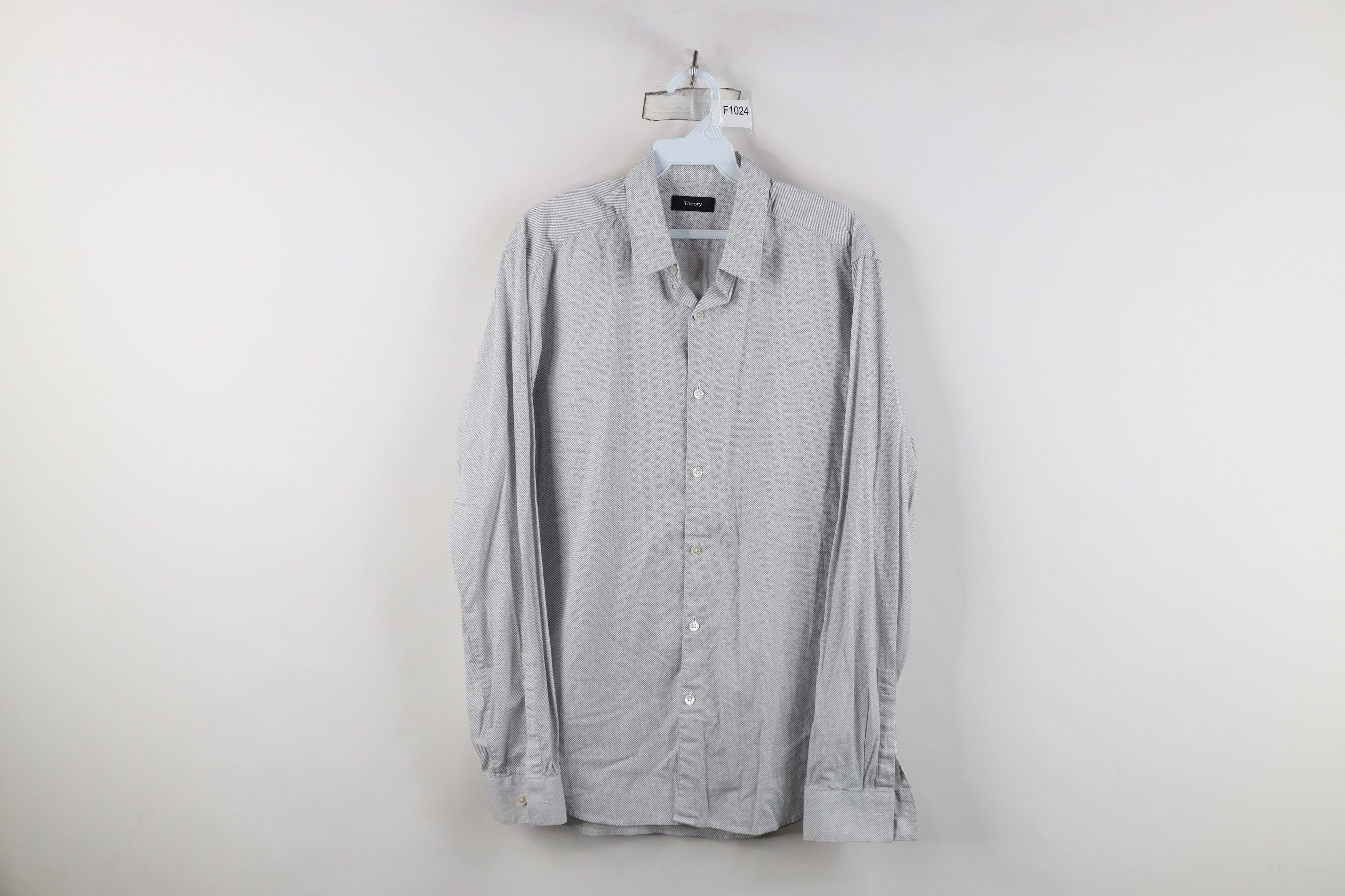 Theory Theory Twill Print Long Sleeve Collared Button Shirt Size US M / EU 48-50 / 2 - 1 Thumbnail