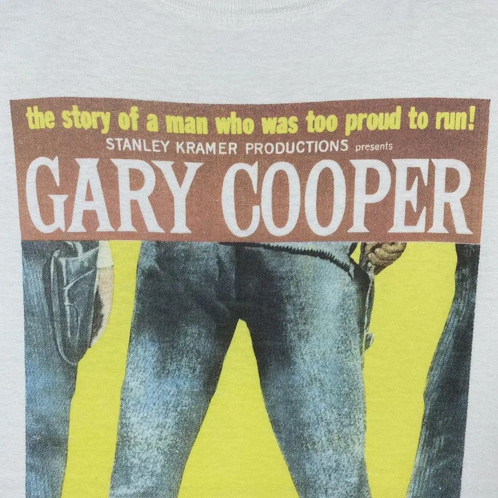Vintage VINTAGE GARY COOPER "HIGH NOON" MOVIE WESTERN FILM TEE Size US M / EU 48-50 / 2 - 4 Thumbnail