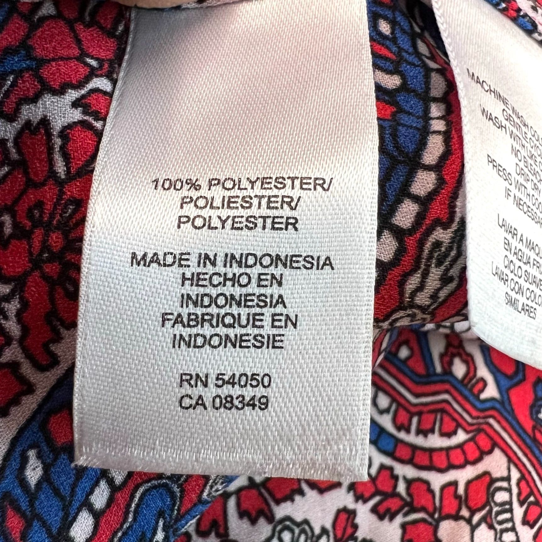 Jones New York Jones New York Signature Paisley Blouse Womens Size S Red White Blue Long Sleeve Size S / US 4 / IT 40 - 7 Thumbnail