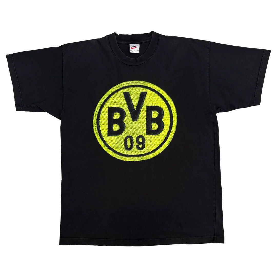Nike Borussia Dortmund BVB 1990 90s Vintage Football T-Shirt Size US L / EU 52-54 / 3 - 1 Thumbnail