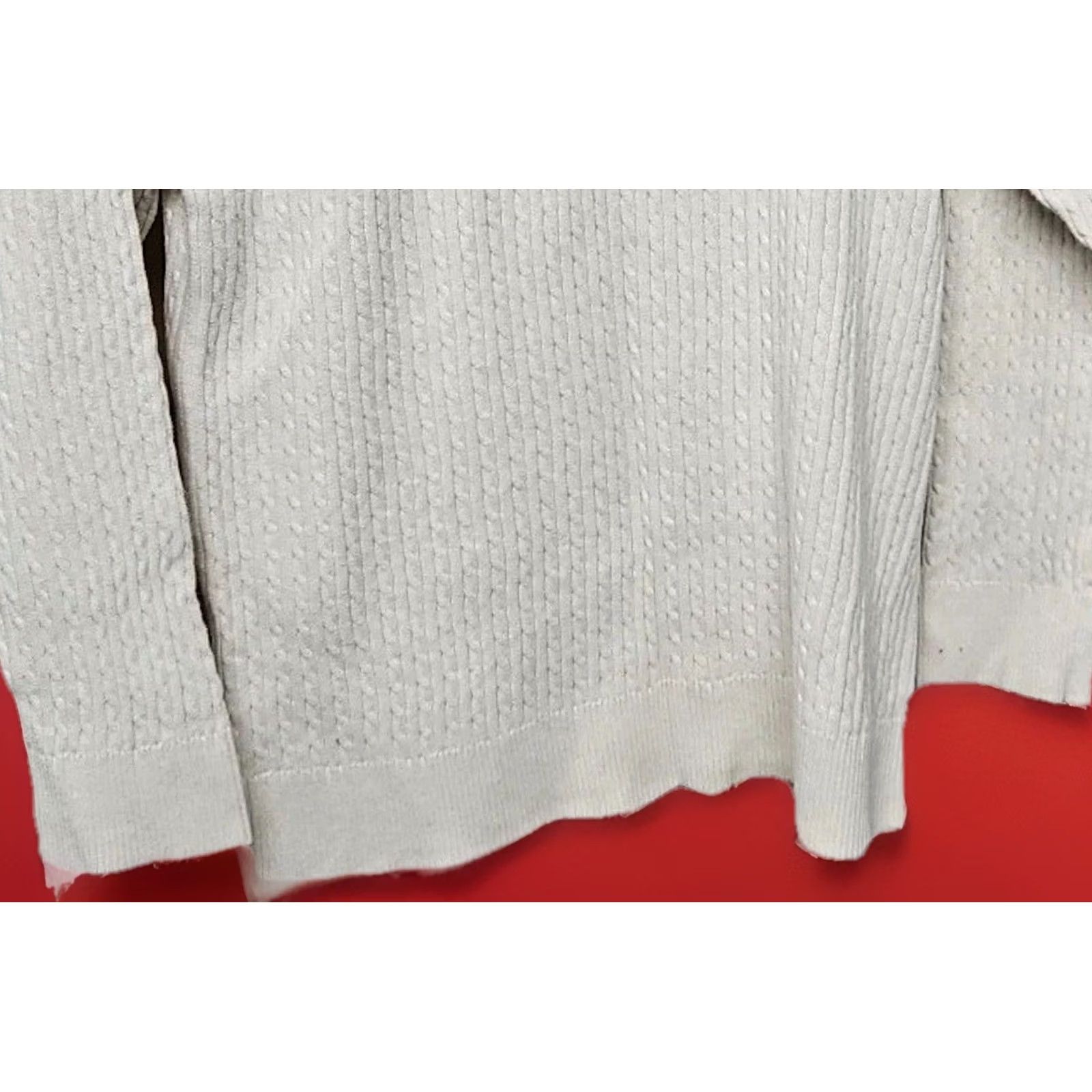 Vintage JEANNE PIERRE Cream Cable Knit Turtleneck Sweater 1X Women Classic Pullover Knit Size XL / US 12-14 / IT 48-50 - 7 Thumbnail