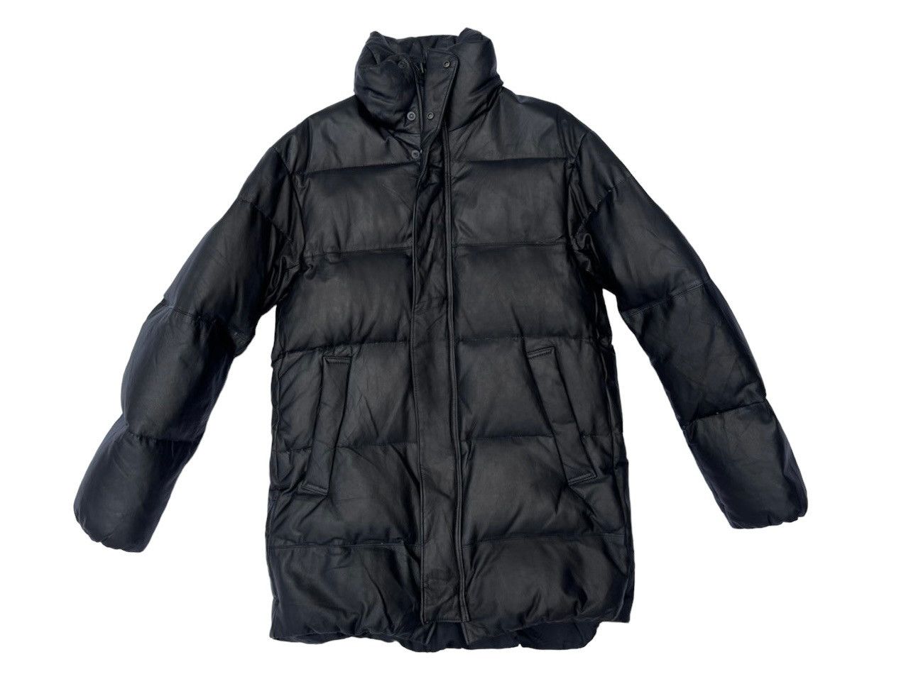 Naissance NAISSANCE Japan Black Leather Down Puffer Parka Jacket Size US M / EU 48-50 / 2 - 1 Thumbnail