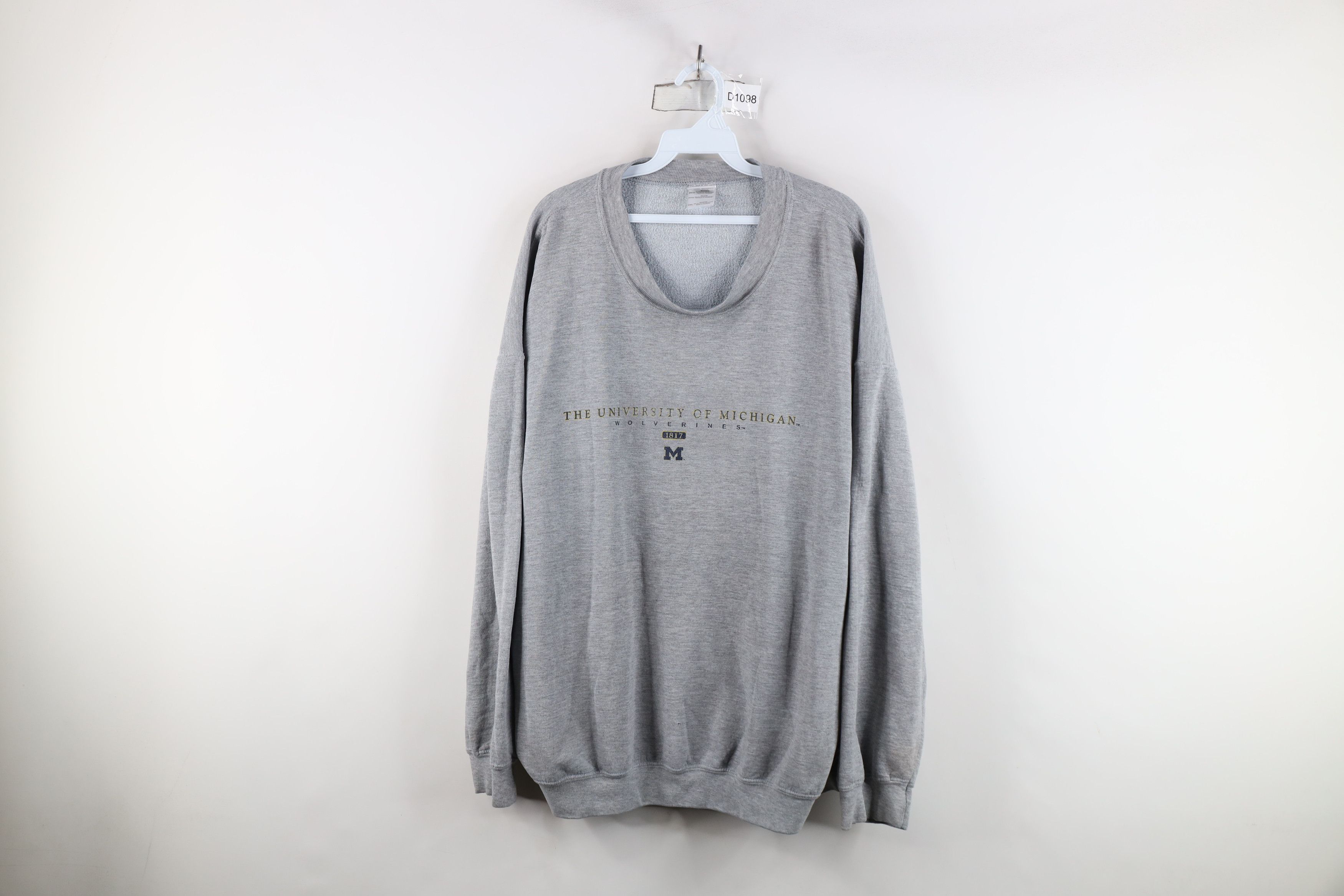 Vintage Vintage 90s Spell University of Michigan Crewneck Sweatshirt Size US XXL / EU 58 / 5 - 1 Thumbnail