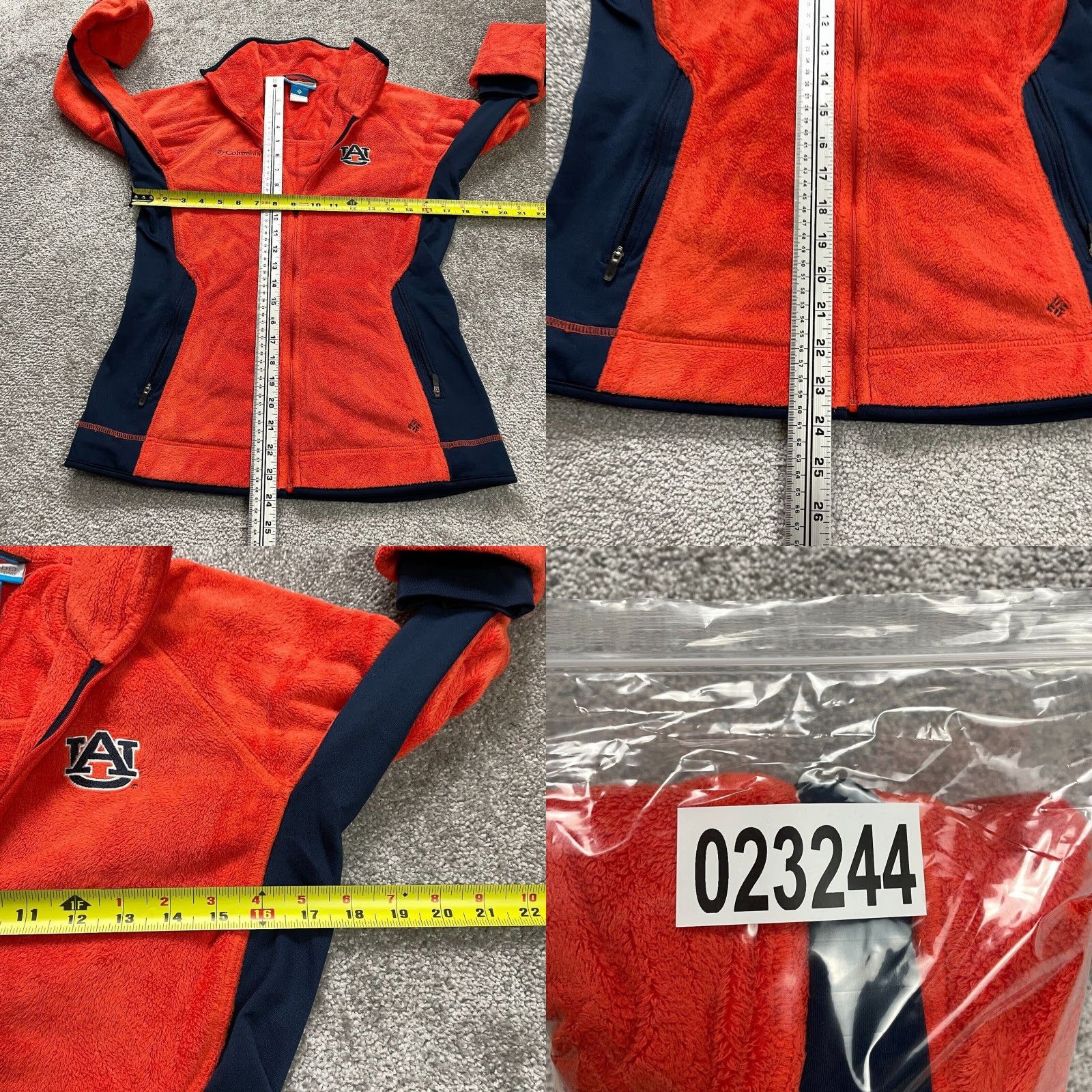 Vintage Columbia Fleece Jacket Women S Orange Blue Auburn University Full Zip Pocket Jacket Size S / US 4 / IT 40 - 8 Thumbnail