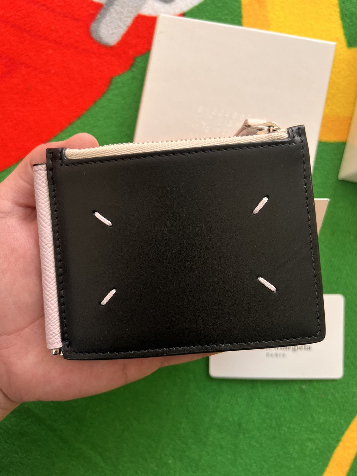 Maison Margiela Maison Margiela Leather Zip Card Holder Wallet Black clip Size ONE SIZE - 4 Thumbnail