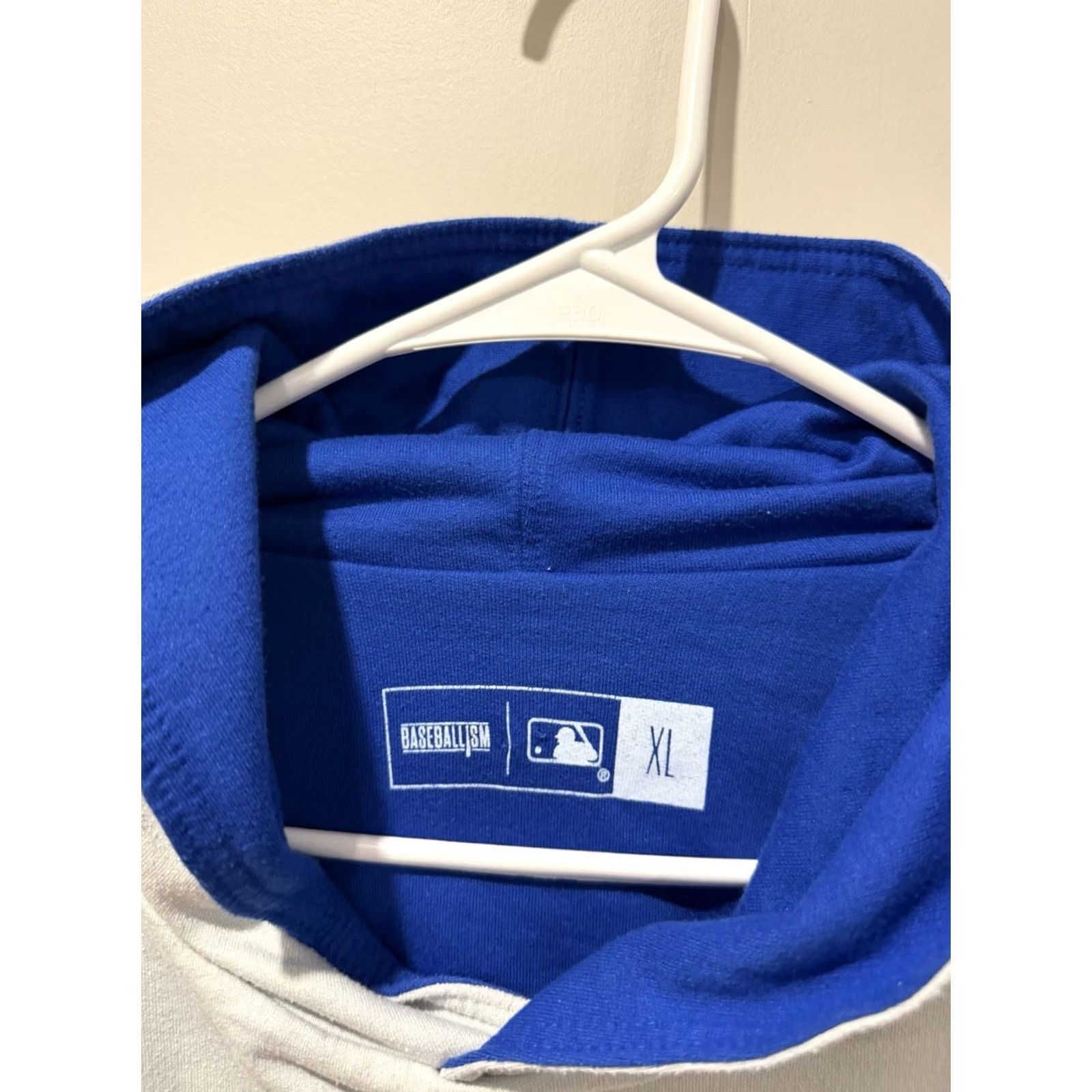 Vintage Baseballism Hoodie Men's XL Gray Blue Baseball Love Of The Game Long Sleeve Pullover Pockets All Seasons Heavyweight Regular Fit Size US XL / EU 56 / 4 - 3 Thumbnail