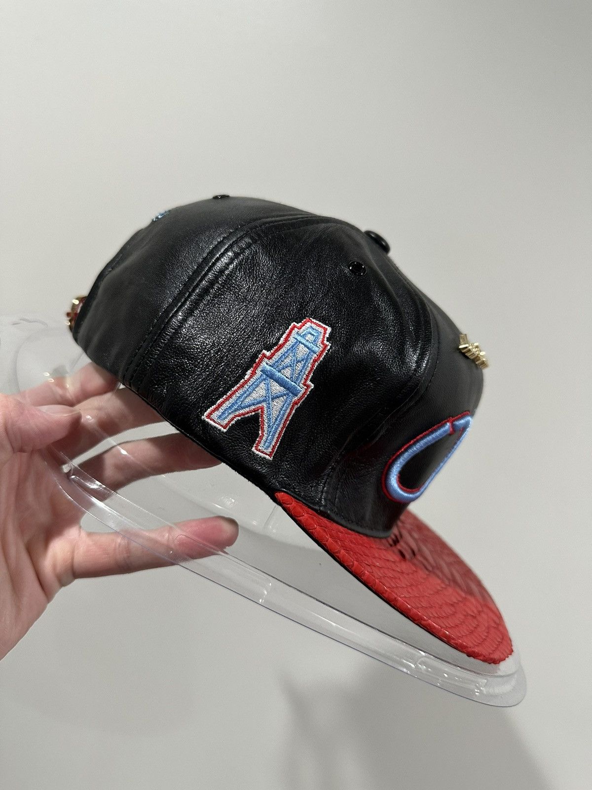 Just Don Just Don x Mitchell & Ness NFL Houston Oilers Leather Hat Size ONE SIZE - 10 Thumbnail