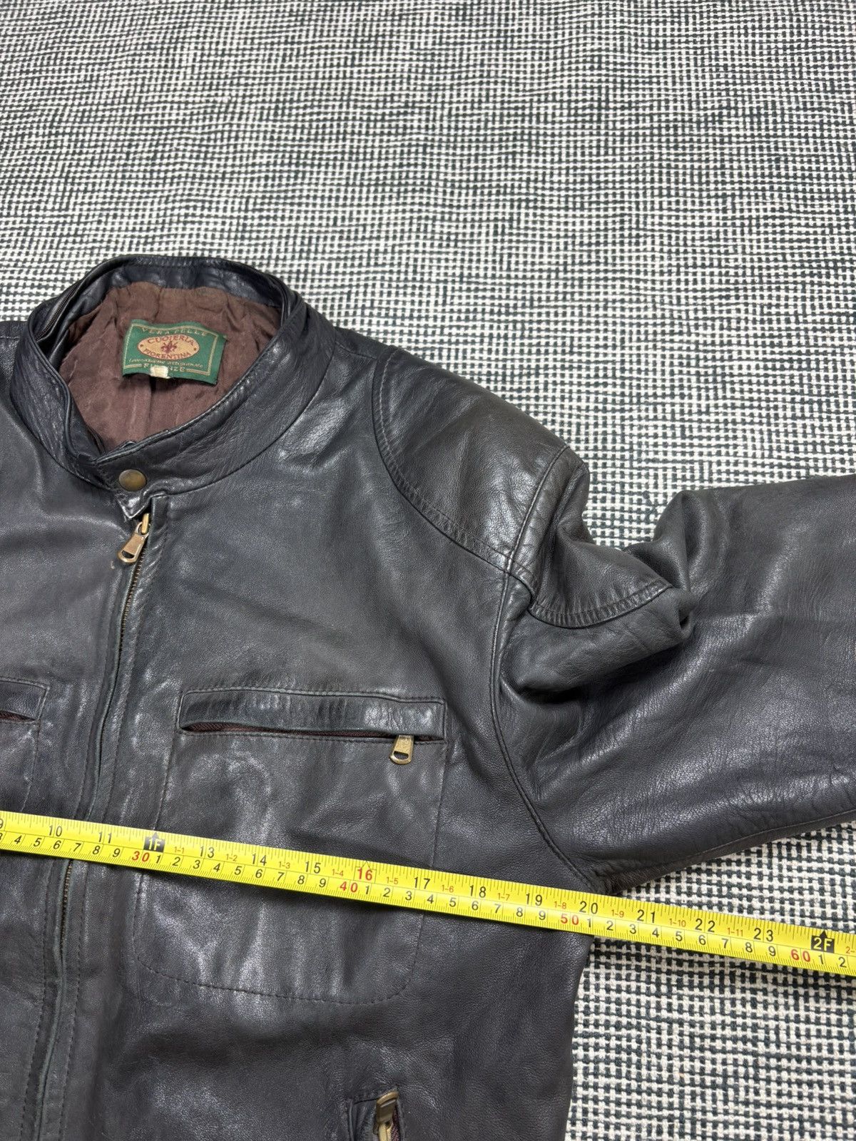 Genuine Leather 90s real leather vintage bomber 4 pocket jacket avant garde Size US M / EU 48-50 / 2 - 13 Thumbnail
