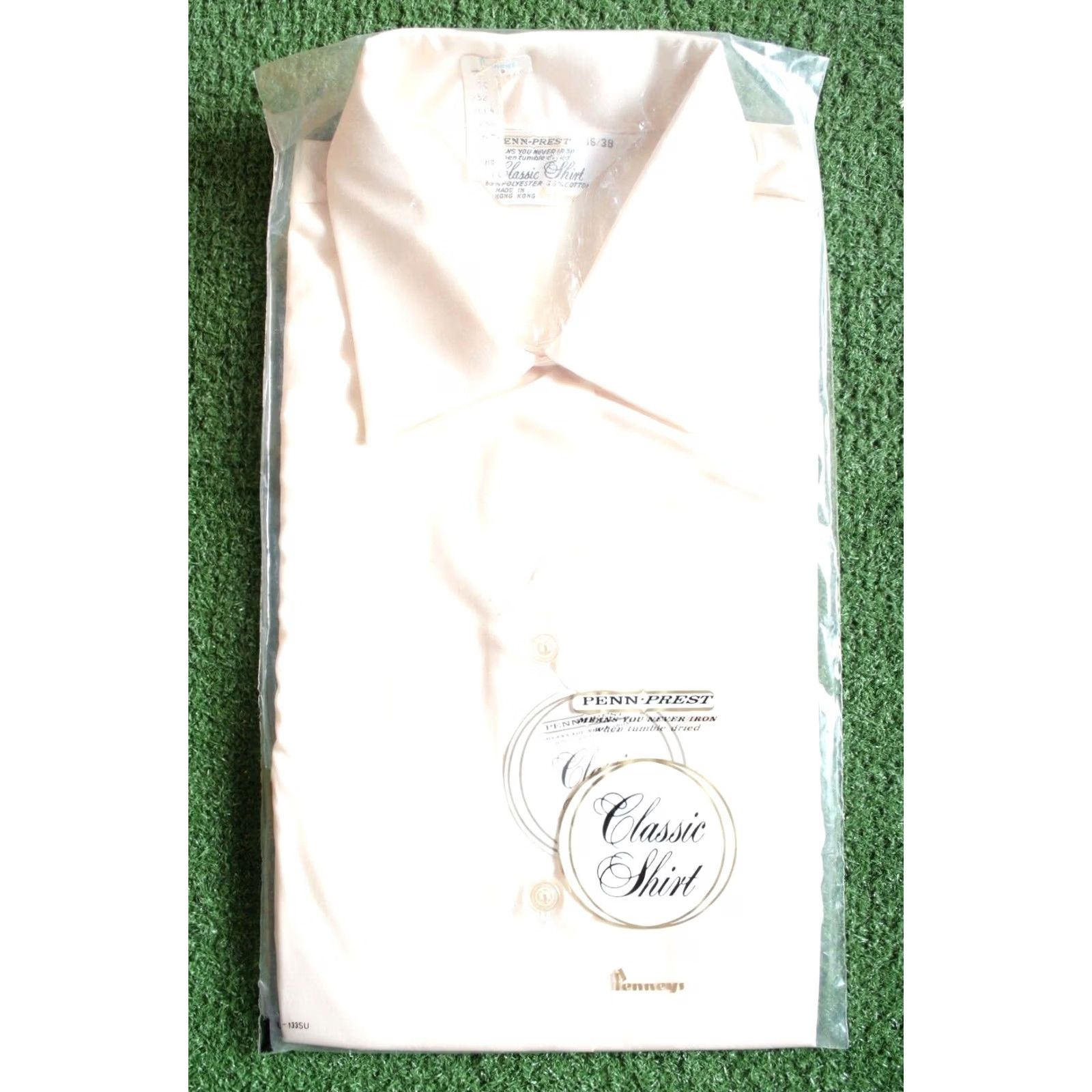 JCPenney VINTAGE PENNEYS Penn-Prest Cream Loop Collared Gaberdine Shirt Sz. 16x38 Size US L / EU 52-54 / 3 - 2 Thumbnail