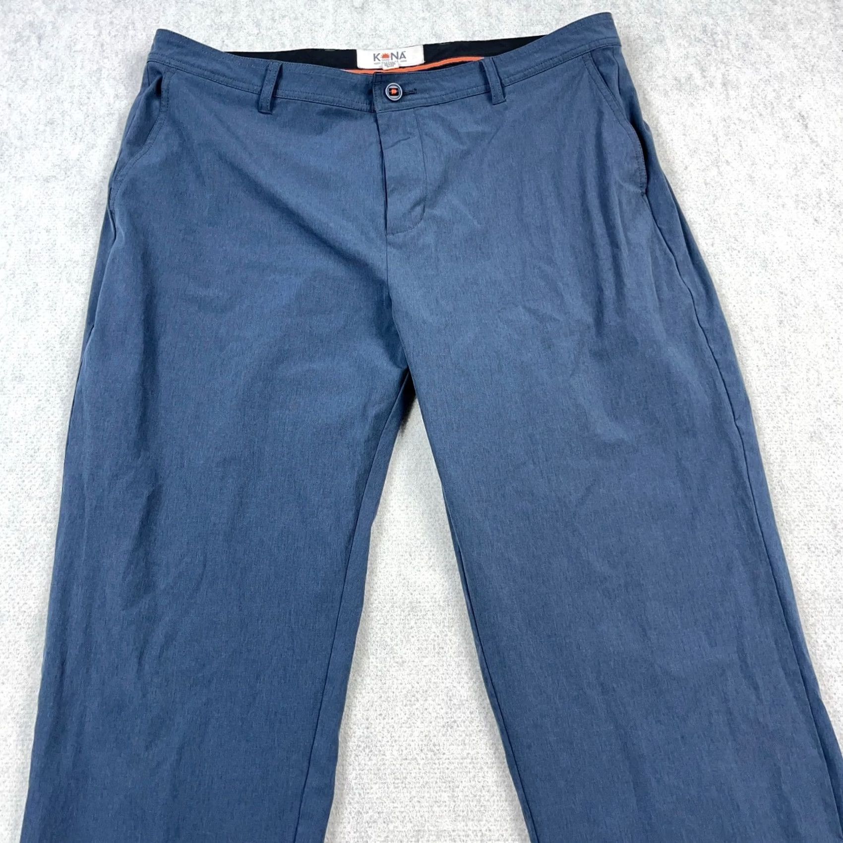 Vintage Kona Pants Adult 38x32 Navy Blue Performance Wicking Straight Leg Mens Size US 38 / EU 54 - 3 Thumbnail
