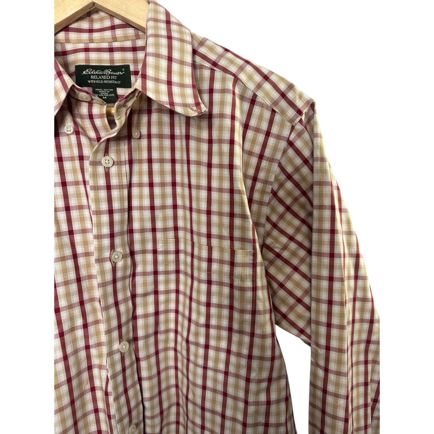 Eddie Bauer Eddie Bauer Red & Tan Relaxed Fit Button-Up Shirt Medium Size US M / EU 48-50 / 2 - 4 Thumbnail