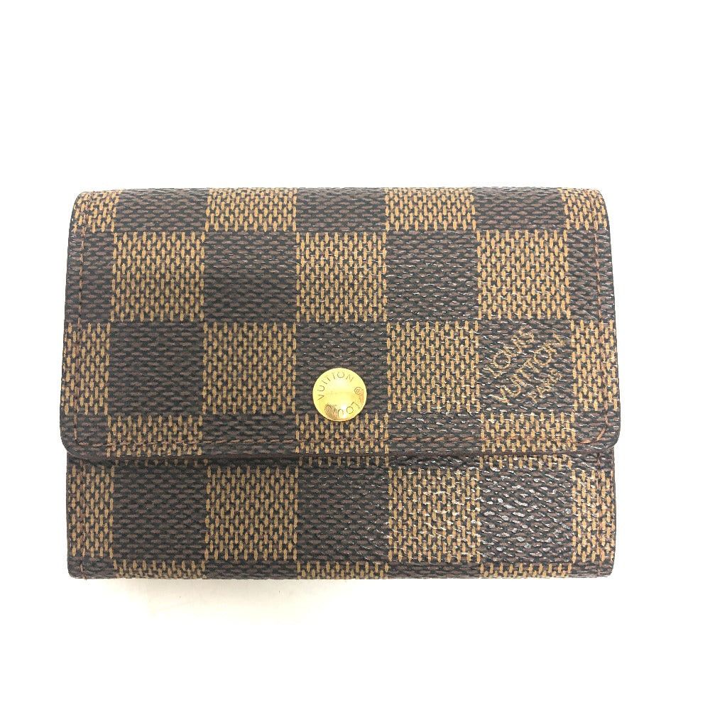 Louis Vuitton N61930 Portomone Pla. Change Purse Wallet Mini-Wallet Accessories Coin Damier Canvas Women Ebenu. Brown
