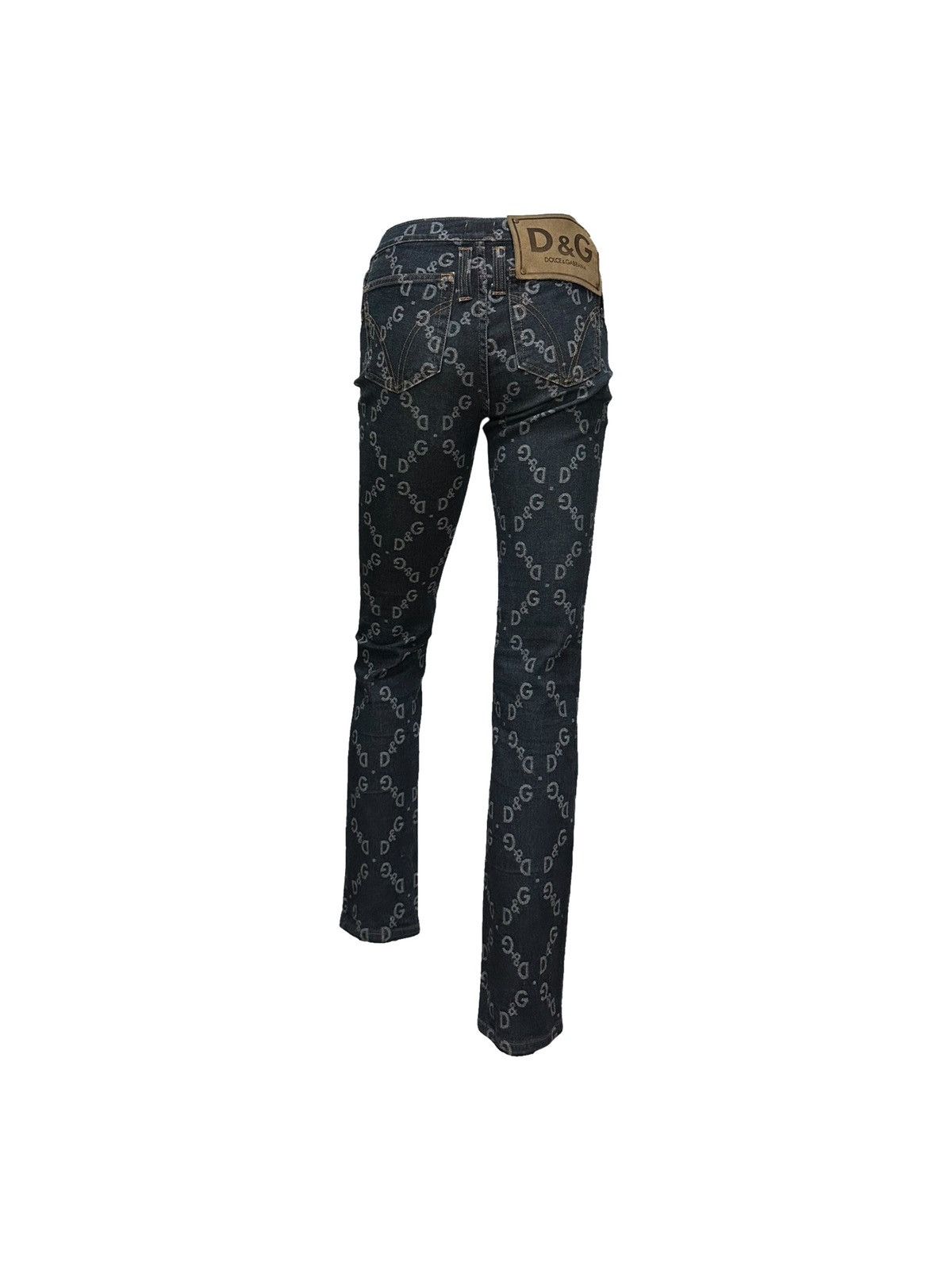 Dolce & Gabbana D&G Fall Winter 2002 Logo Skinny Stretch Denim Jeans Size 28" / US 6 / IT 42 - 2 Thumbnail