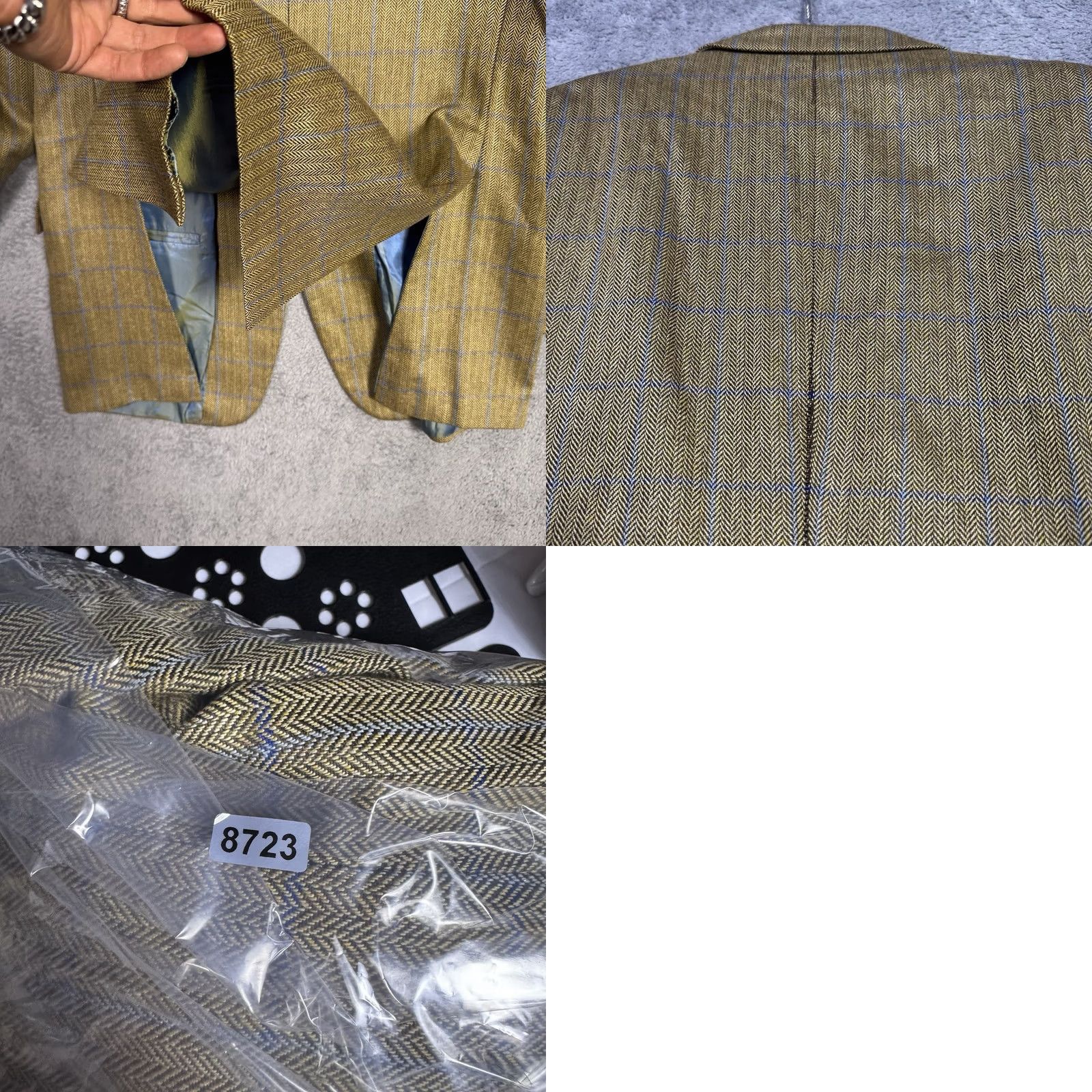 Vintage Coppley Sport Coat Mens 42T 100% Silk Windowpane Herringbone Blazer Suit Jacket Size 42R - 10 Thumbnail