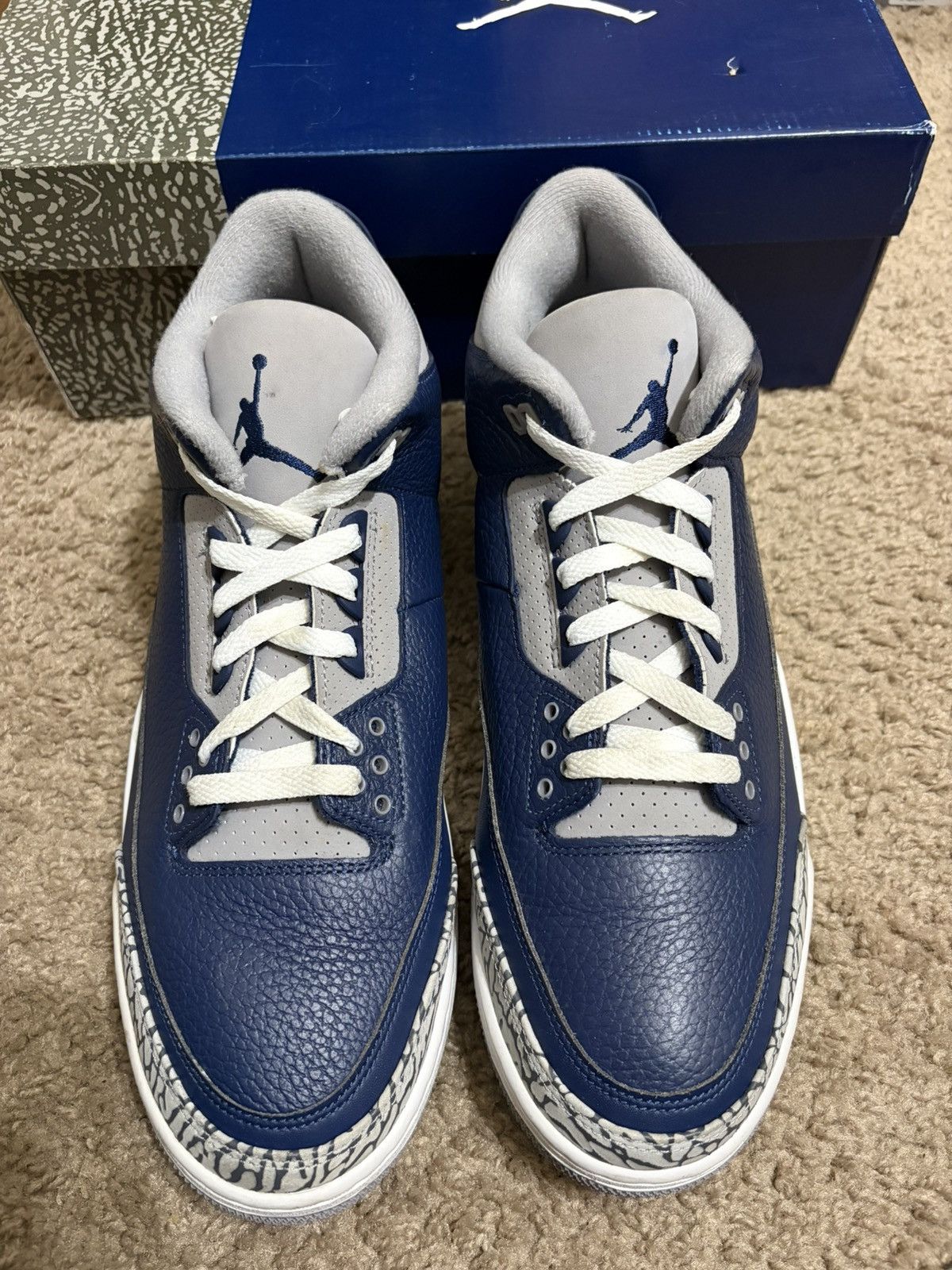 Jordan Brand Size 12 - Jordan 3 Retro Georgetown (2021) (CT8532-401) Size US 12 / EU 45 - 3 Thumbnail
