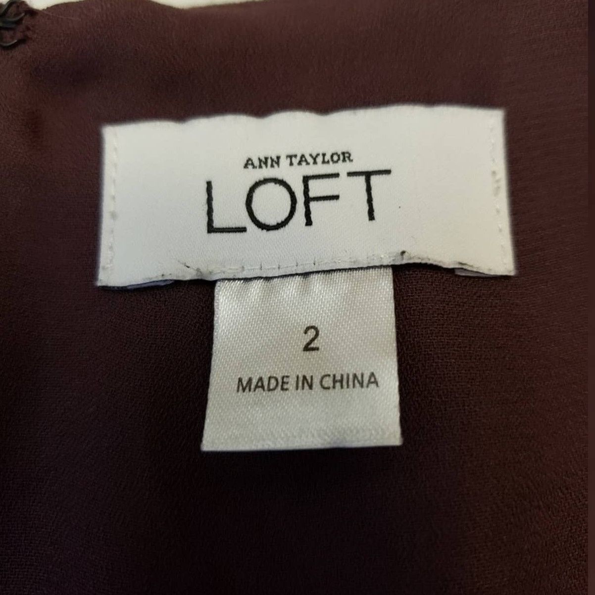 Loft Ann Taylor Loft Dress Womens 2 Purple Abstract Design Size XS / US 0-2 / IT 36-38 - 4 Thumbnail