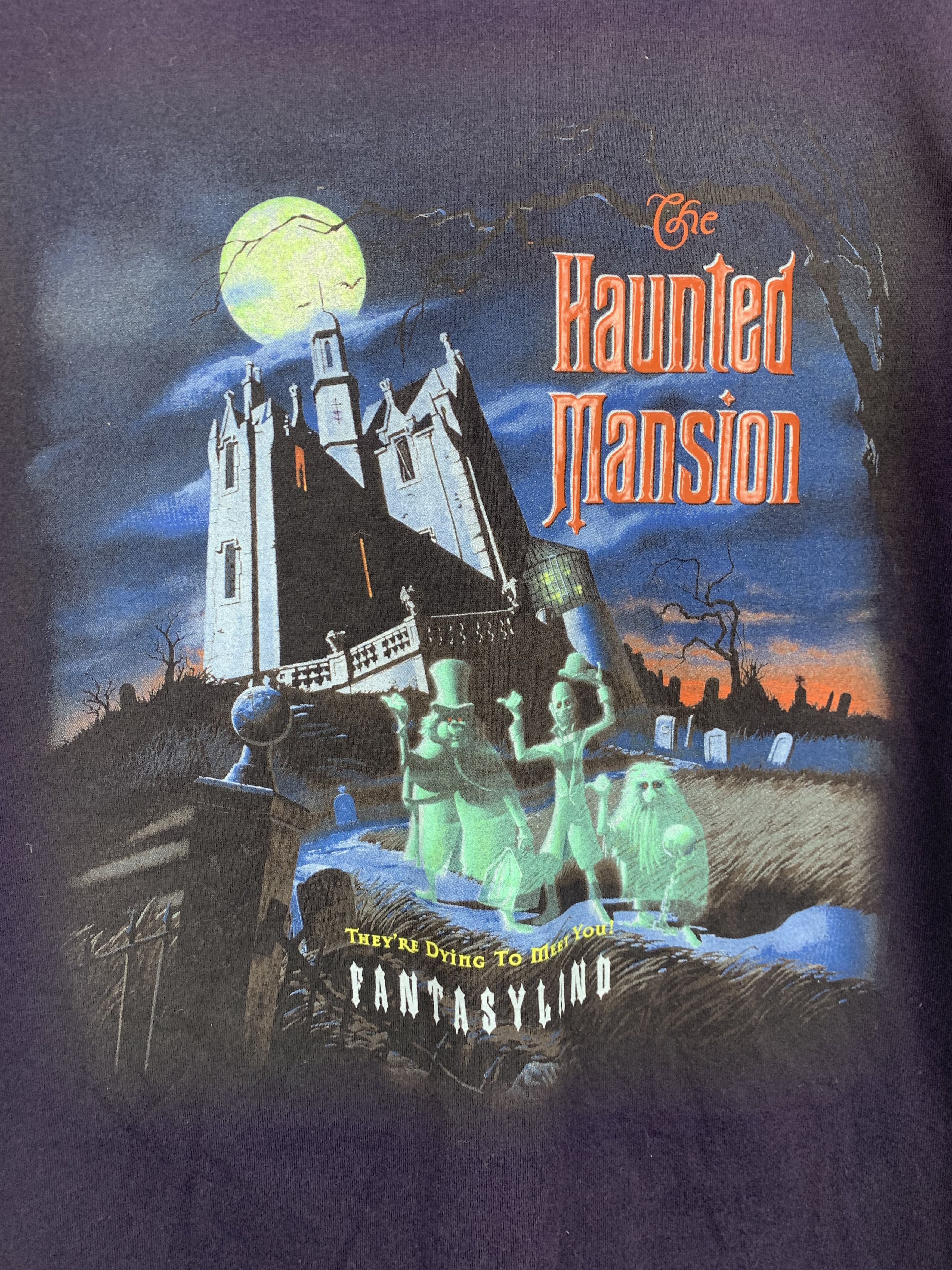 Disney × Vintage Vintage Haunted Mansion Disney Tokyo Disneyland Tee TA0018 Size US S / EU 44-46 / 1 - 6 Thumbnail