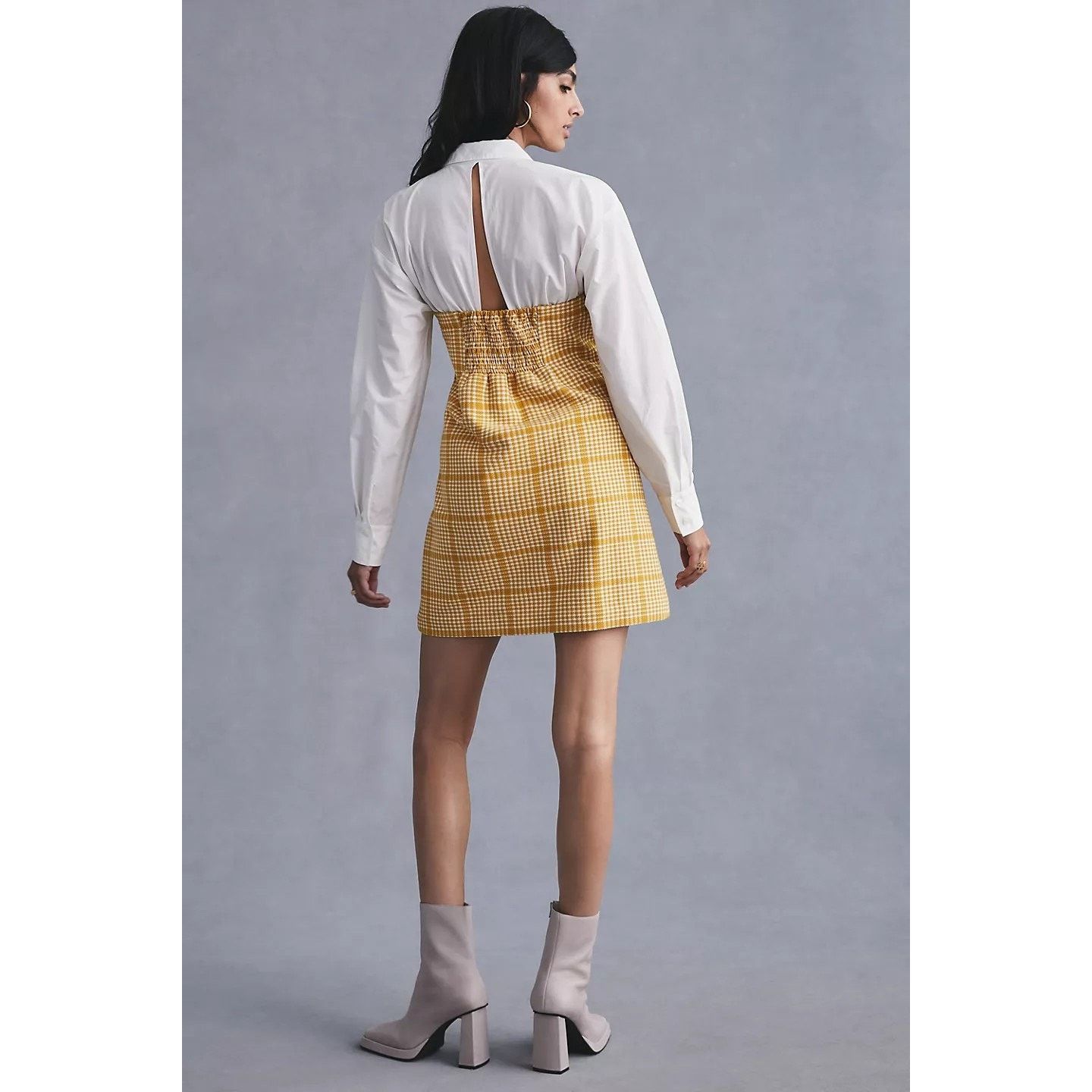 Anthropologie New Anthropologie Maeve Knit Twofer Mini Dress $170 Gold Size XXL / US 16-18 / IT 52-54 - 6 Thumbnail