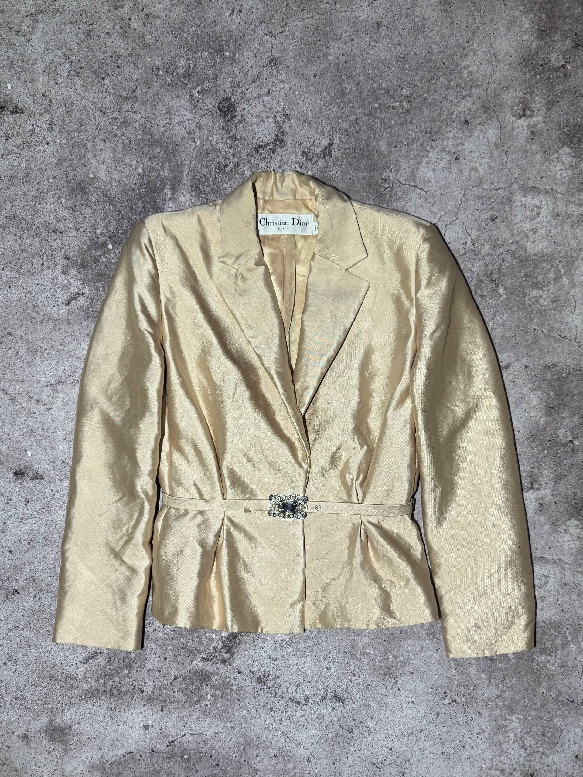 Dior Christian Dior Vintage Women’s Beige Blazer Made in Italy Size M / US 6-8 / IT 42-44 - 1 Thumbnail