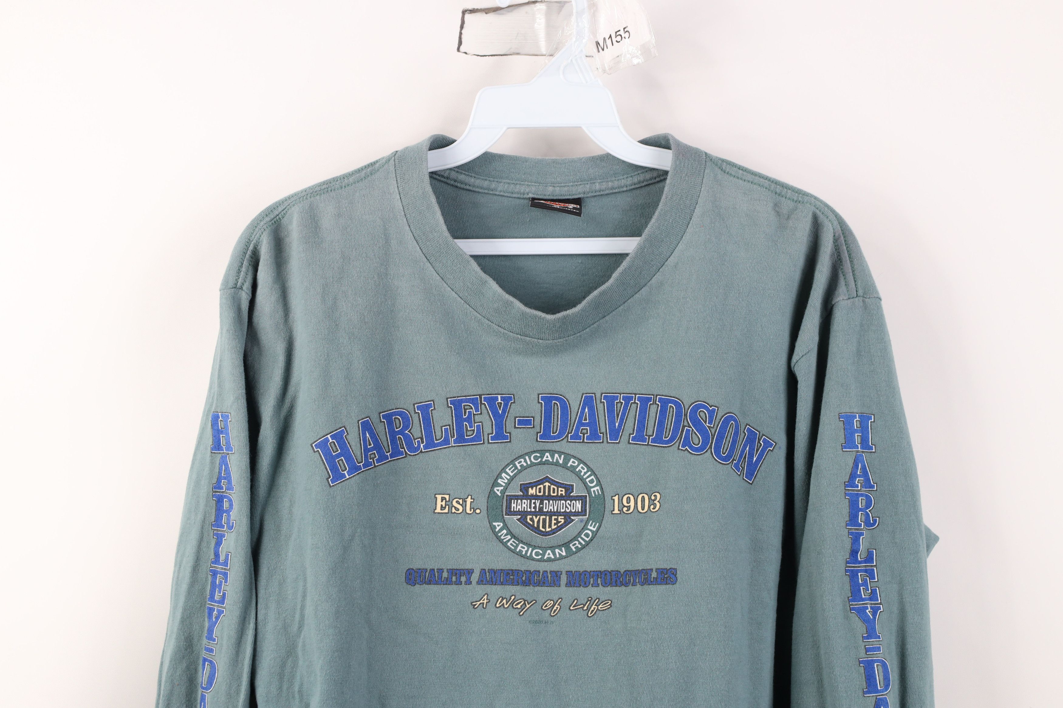 Harley Davidson Vintage Y2K 2000 Harley Davidson Long Sleeve T-Shirt USA Size US M / EU 48-50 / 2 - 2 Thumbnail