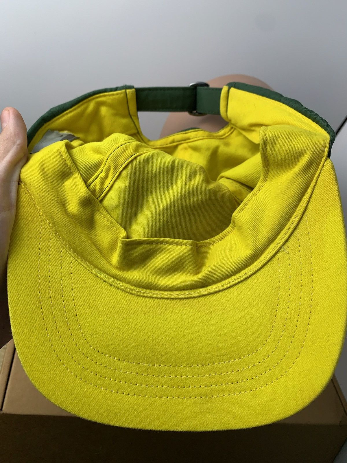 Nike × Vintage Vintage Nike Brazil soccer cap logo khaki rare Size ONE SIZE - 6 Thumbnail