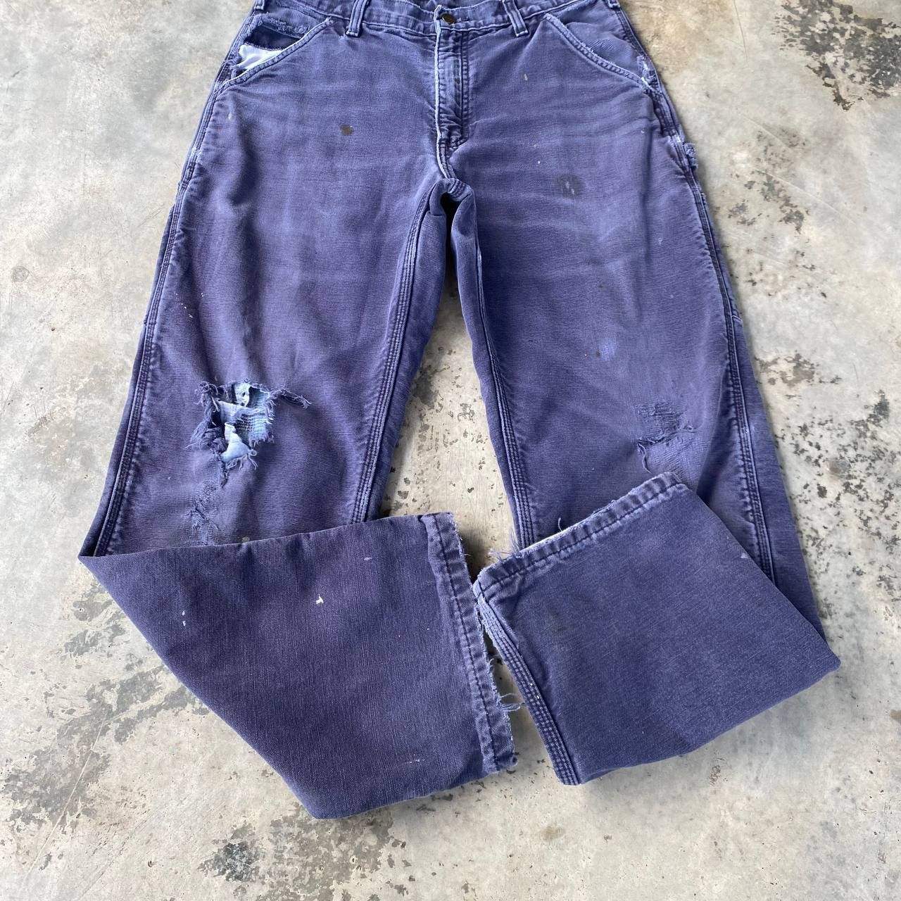 Carhartt × Vintage VINTAGE CARHARTT TRASHED Blanket Lined Dirty Carpenter Jean Size US 32 / EU 48 - 3 Thumbnail