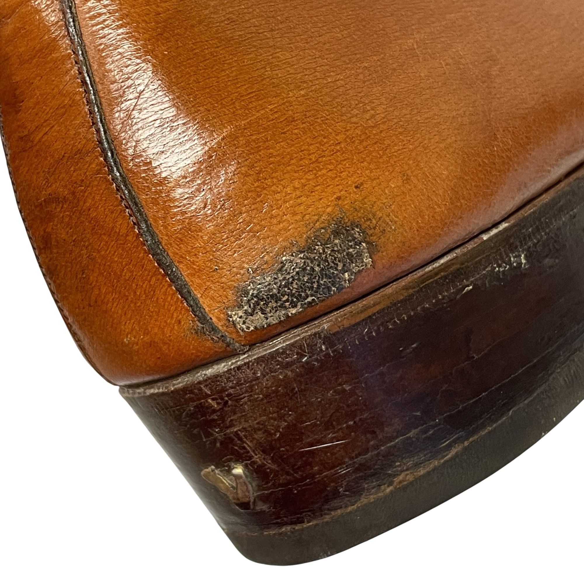 Other Vtg Volare Carlo Leoni Cognac Leather MoD LoGo Swanky Shoes Size US 10 / EU 43 - 11 Thumbnail