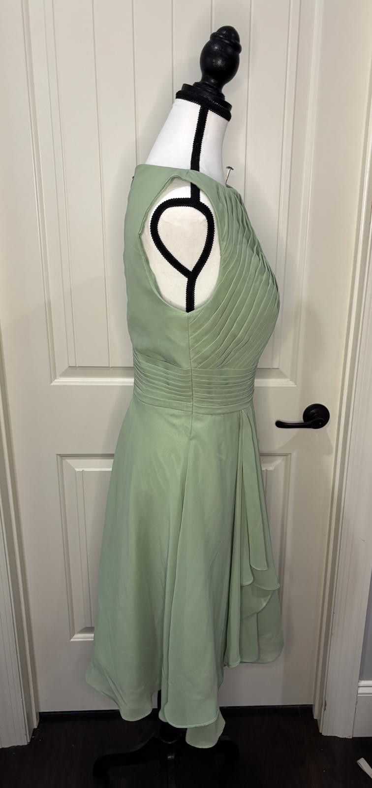 Other 9. Lavetir Women's Size 10 Light Sage Green Midi Dress Size L / US 10 / IT 46 - 4 Thumbnail