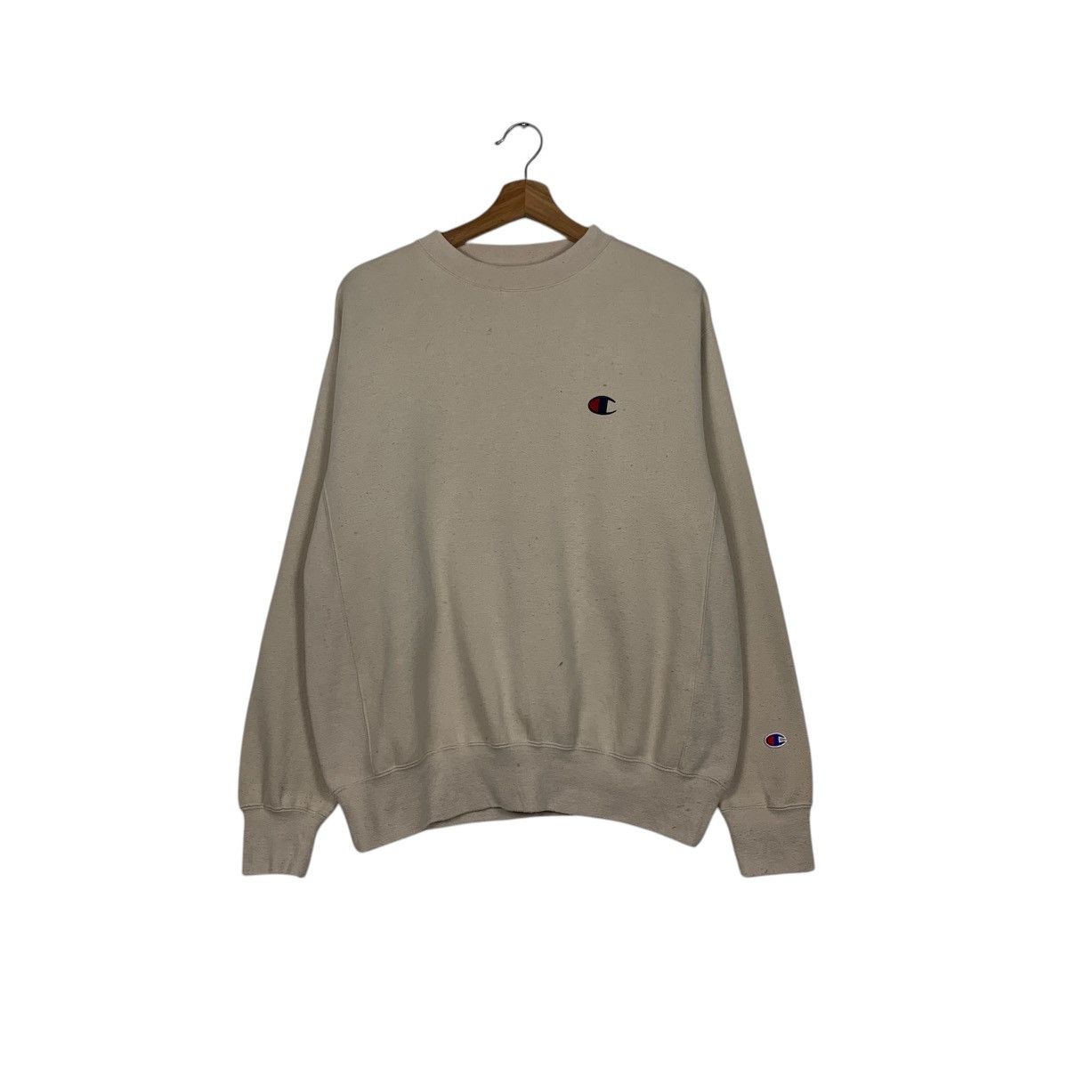 Champion CHAMPION Small Logo Crewneck Sweatshirt Nude #2007-C87 Size US M / EU 48-50 / 2 - 1 Thumbnail