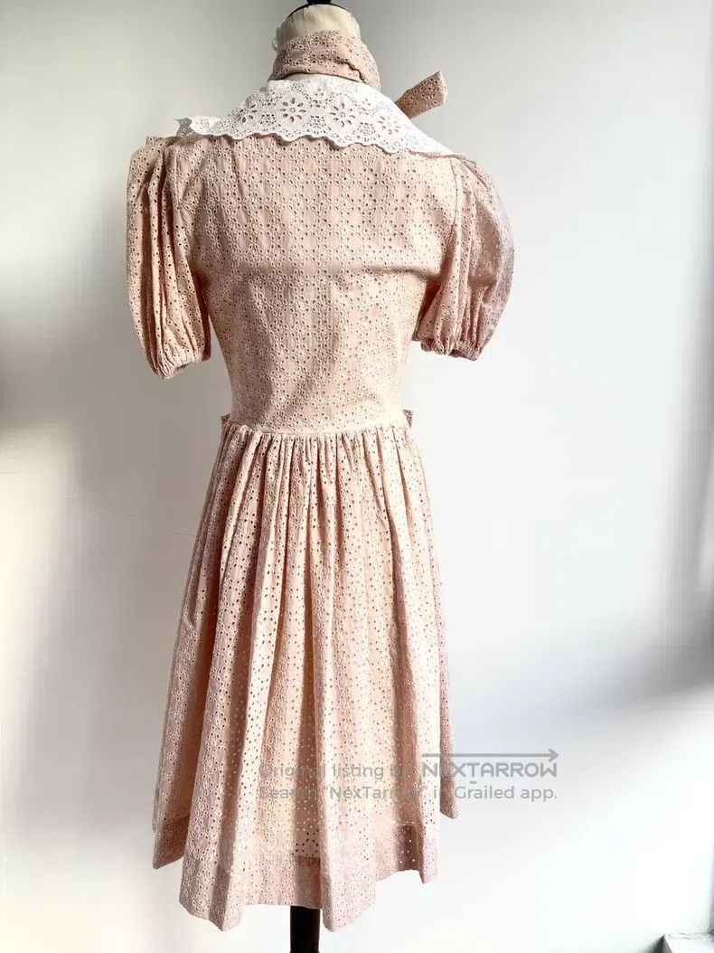 Vivienne Westwood Vivienne Westwood Vintage Pink Lace Flower Print Dress Size M / US 6-8 / IT 42-44 - 7 Thumbnail