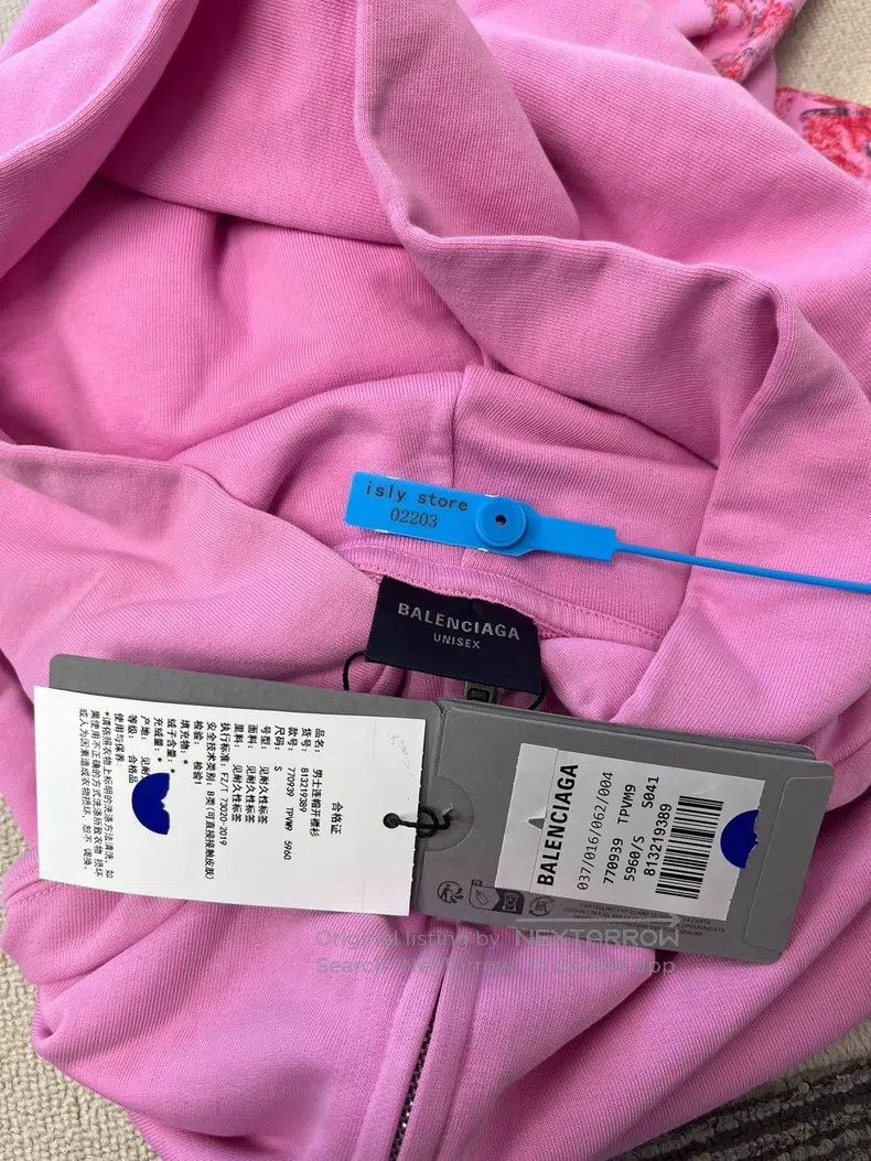 Balenciaga Balenciaga Disaster Flame Zip-Up Hooded Sweatshirt Size US S / EU 44-46 / 1 - 4 Thumbnail