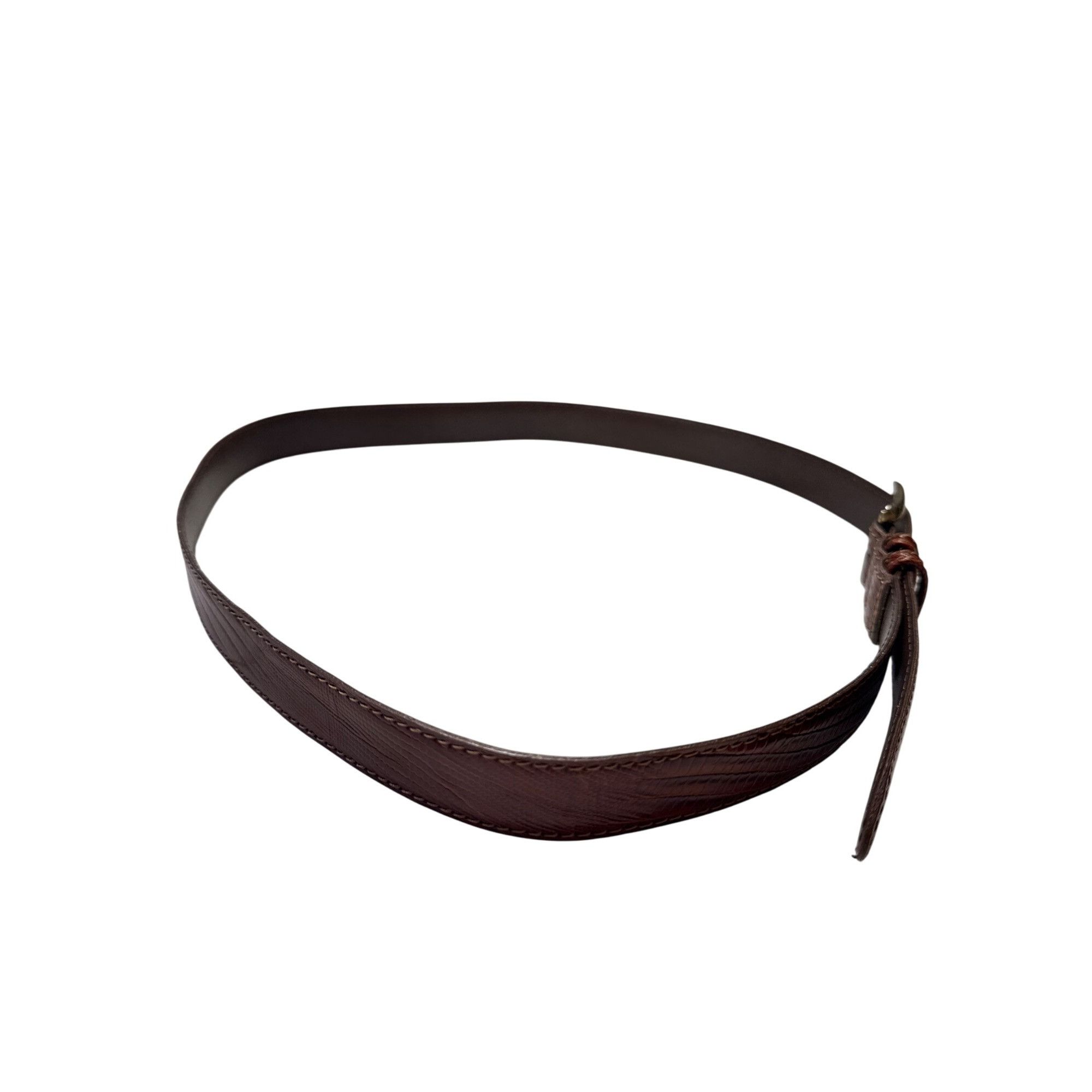 Dior Christian Dior Womens Brown Genuine Leather Belt With Brass Size ONE SIZE - 2 Thumbnail